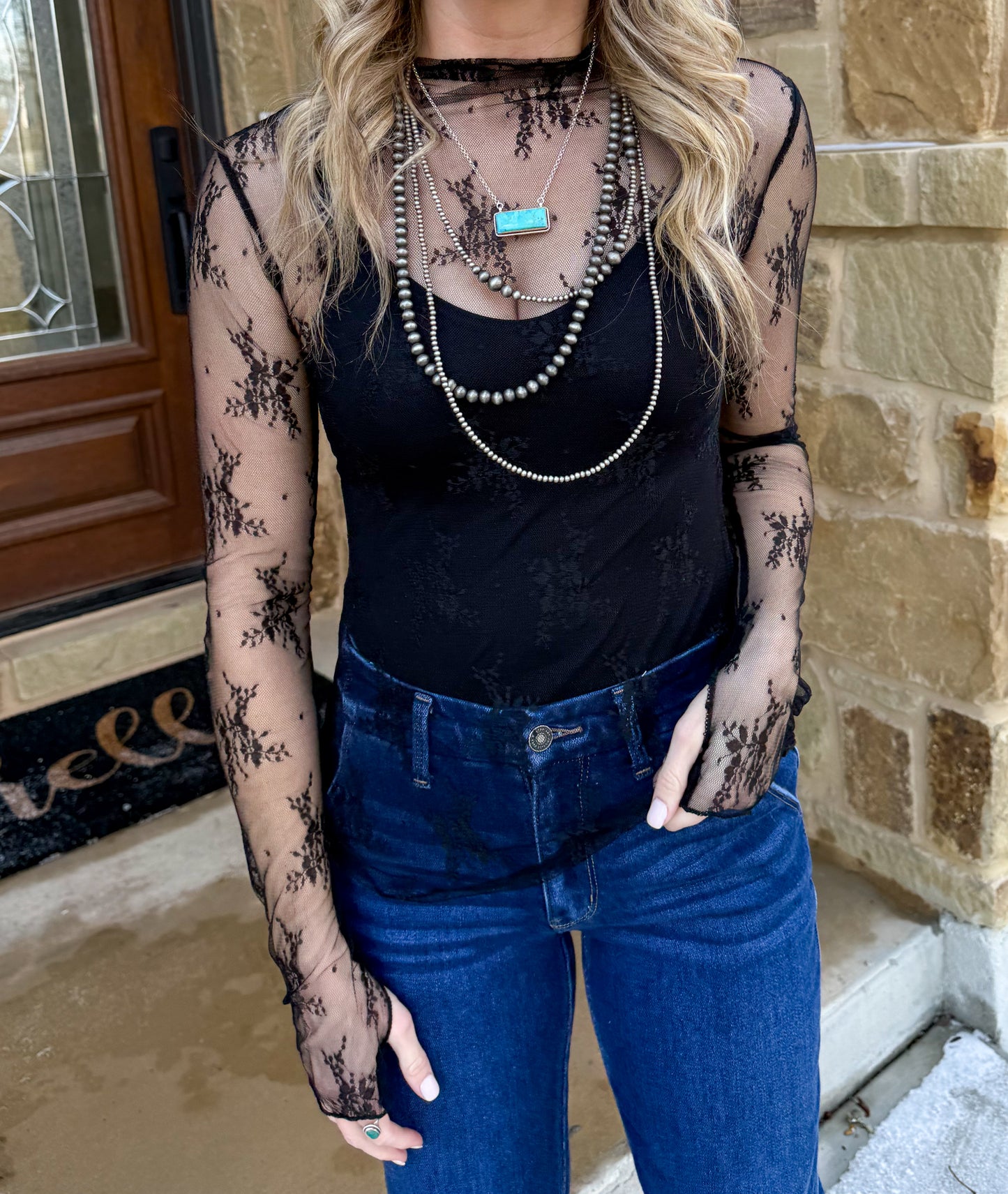 Lace Mesh Top *Black