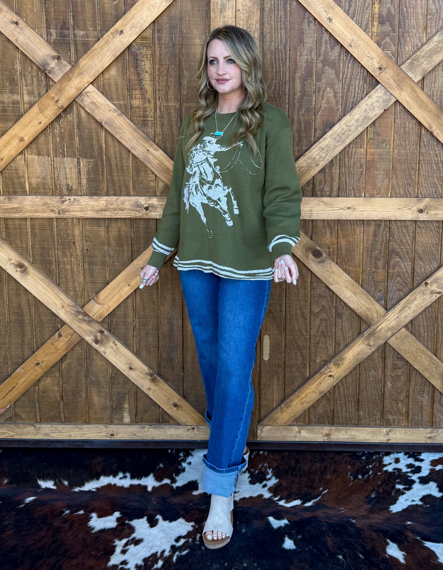 Wild & Western Sweater *Olive