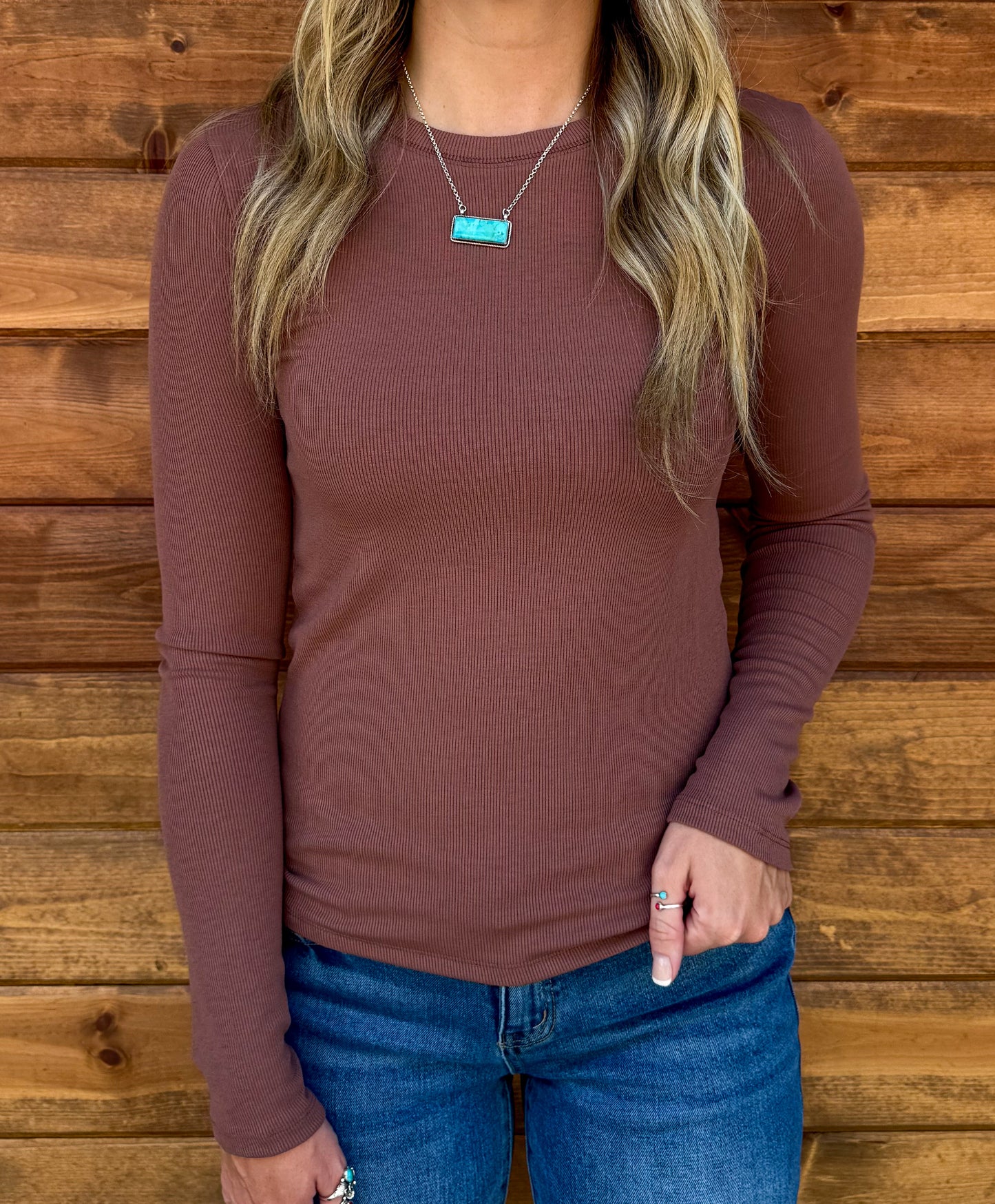 Fall Basic Top *Red Bean
