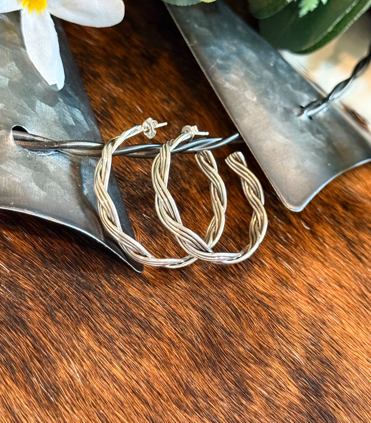 Twisted Sterling Silver Earrings