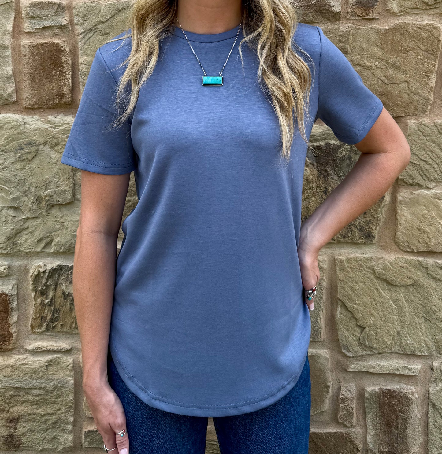 Cloud Basic Free Tee *Denim