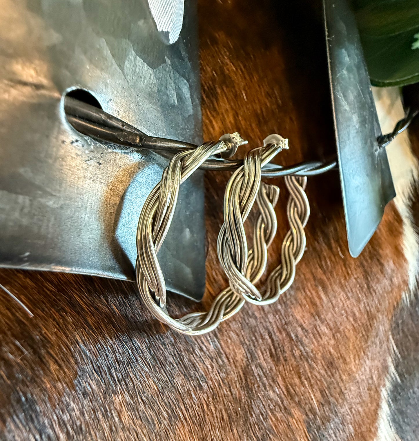 Twisted Sterling Silver Earrings