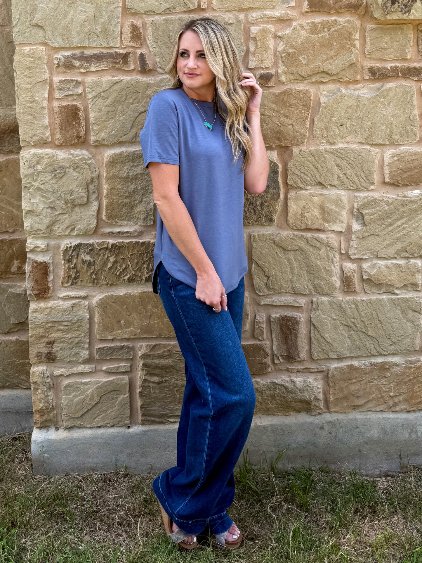 Cloud Basic Free Tee *Denim
