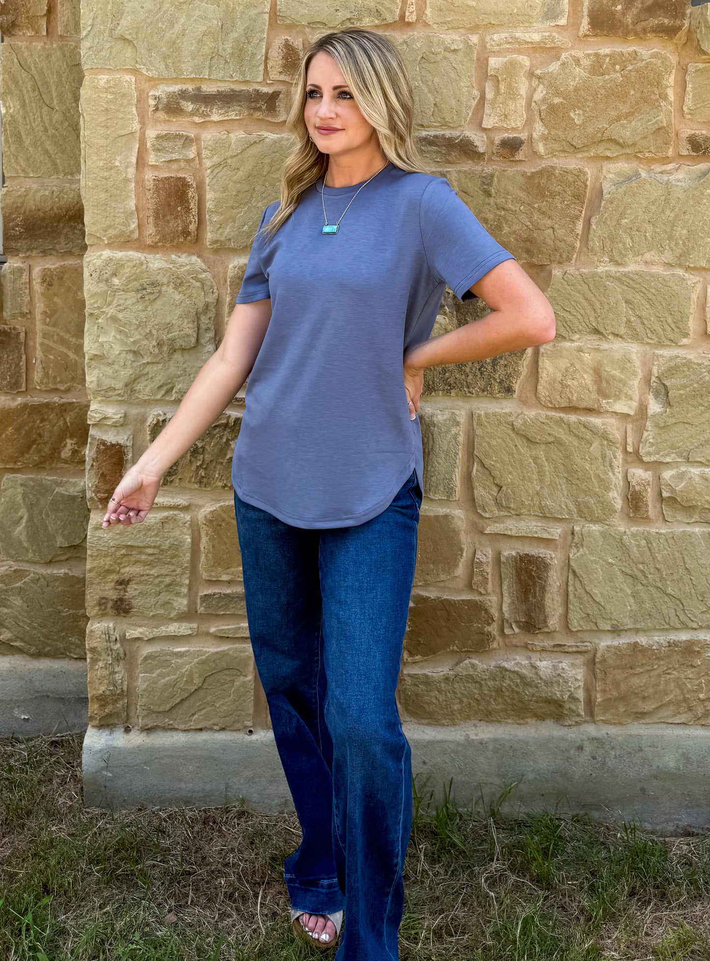 Cloud Basic Free Tee *Denim
