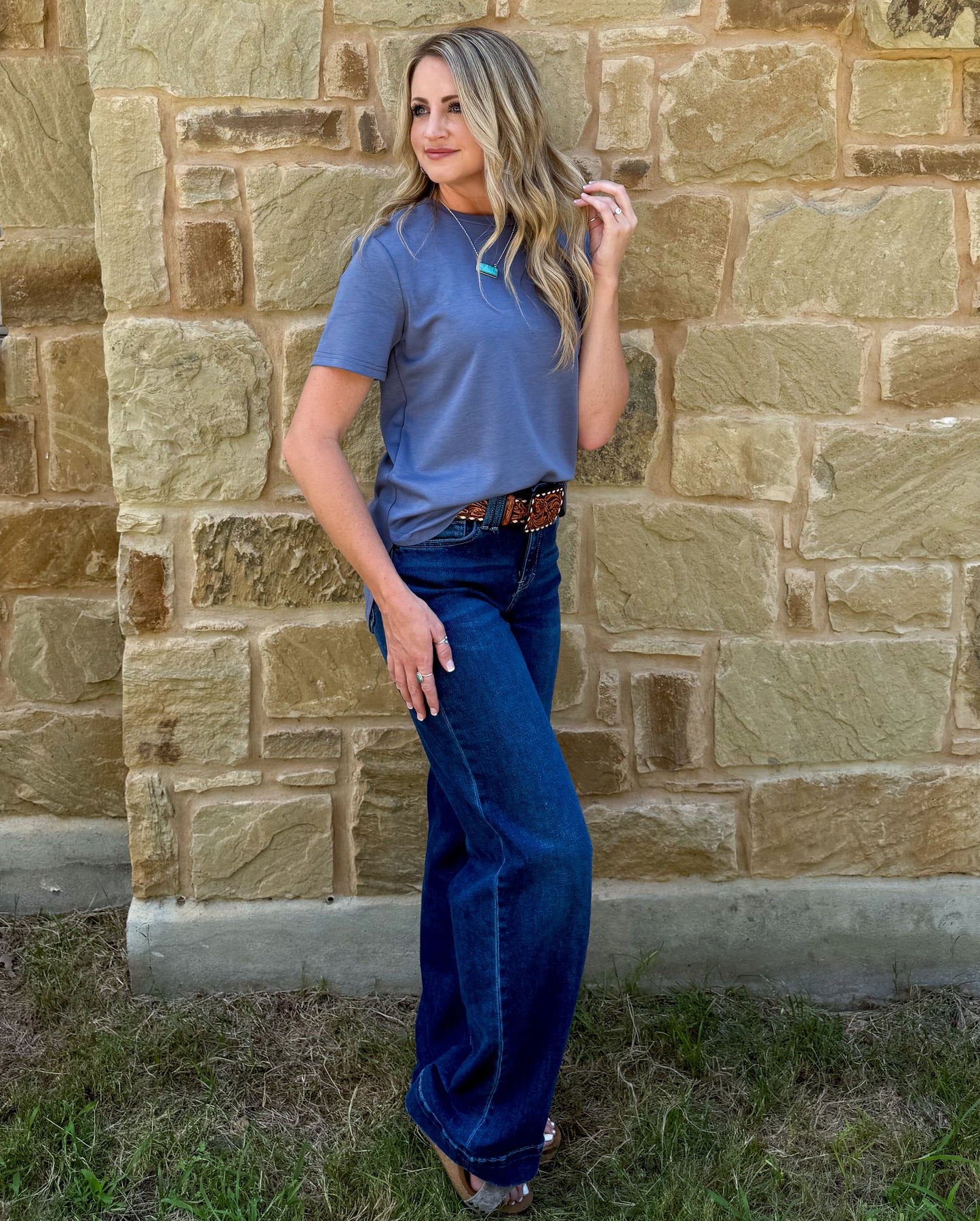 Cloud Basic Free Tee *Denim