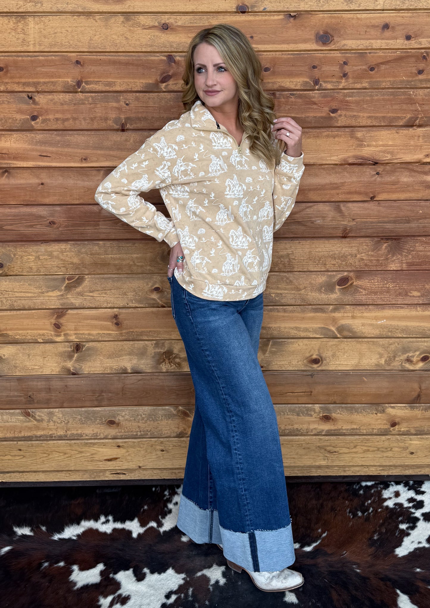 Cream Cowgirl Pullover