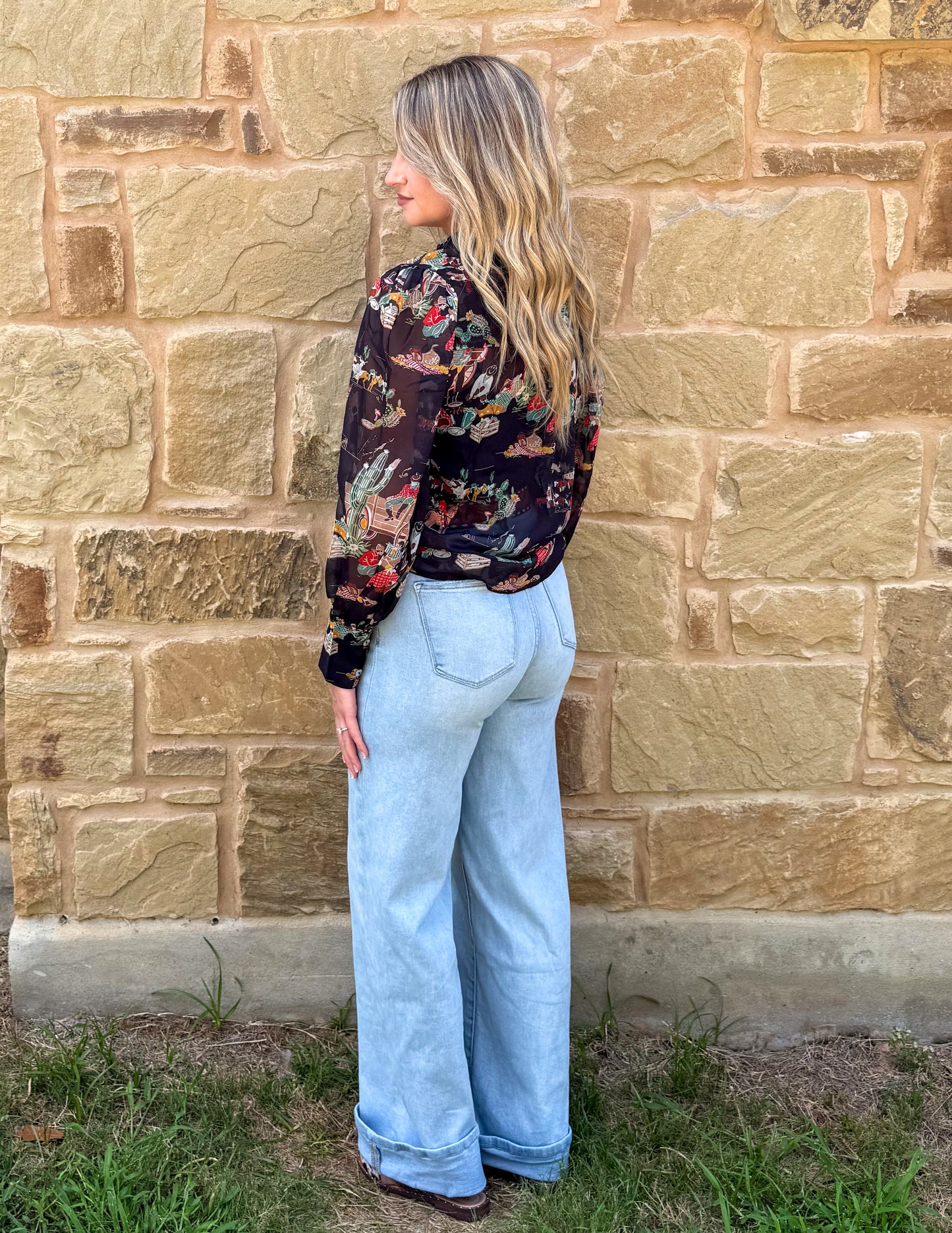Wagon Wheel Sheer Blouse