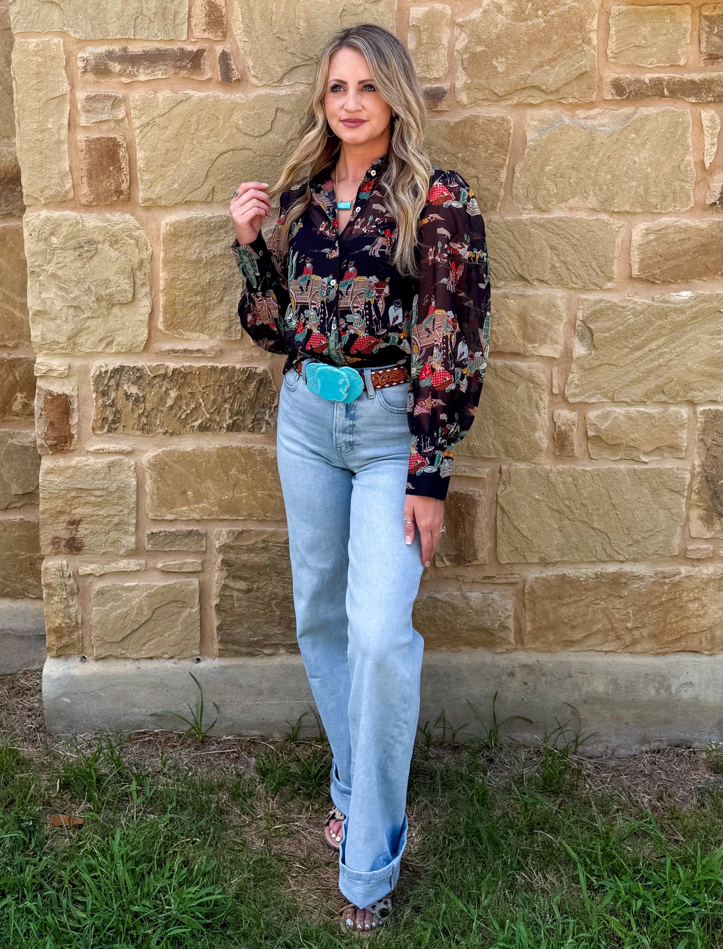 Wagon Wheel Sheer Blouse