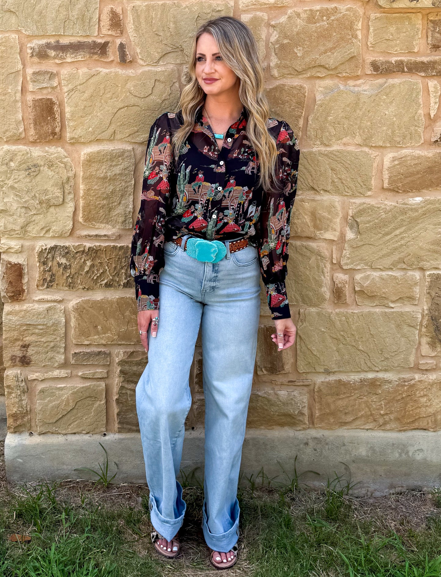 Wagon Wheel Sheer Blouse