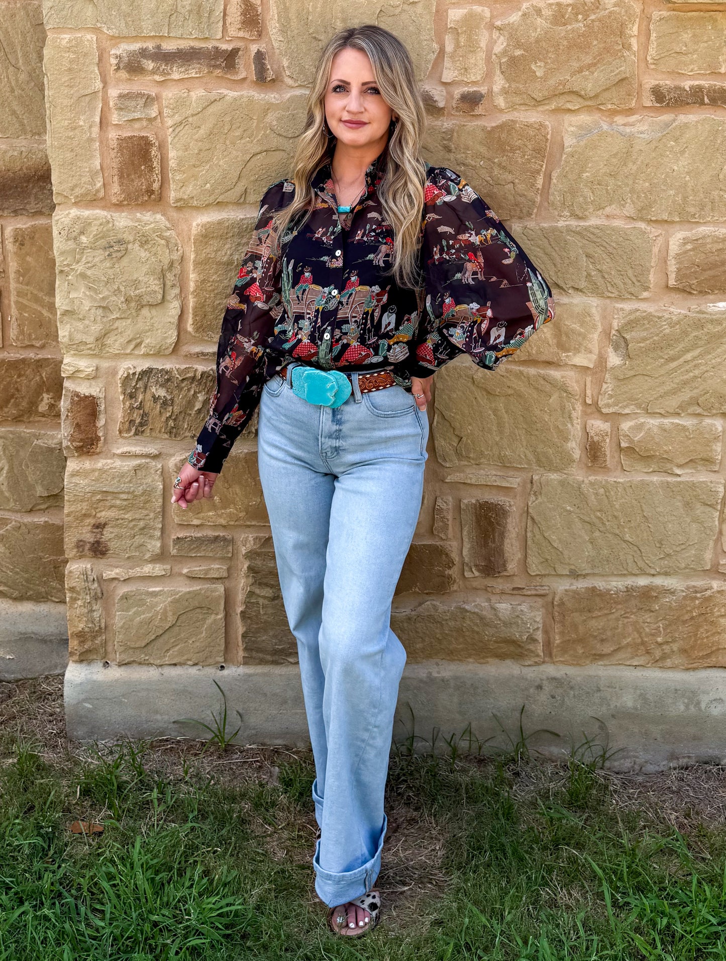 Wagon Wheel Sheer Blouse
