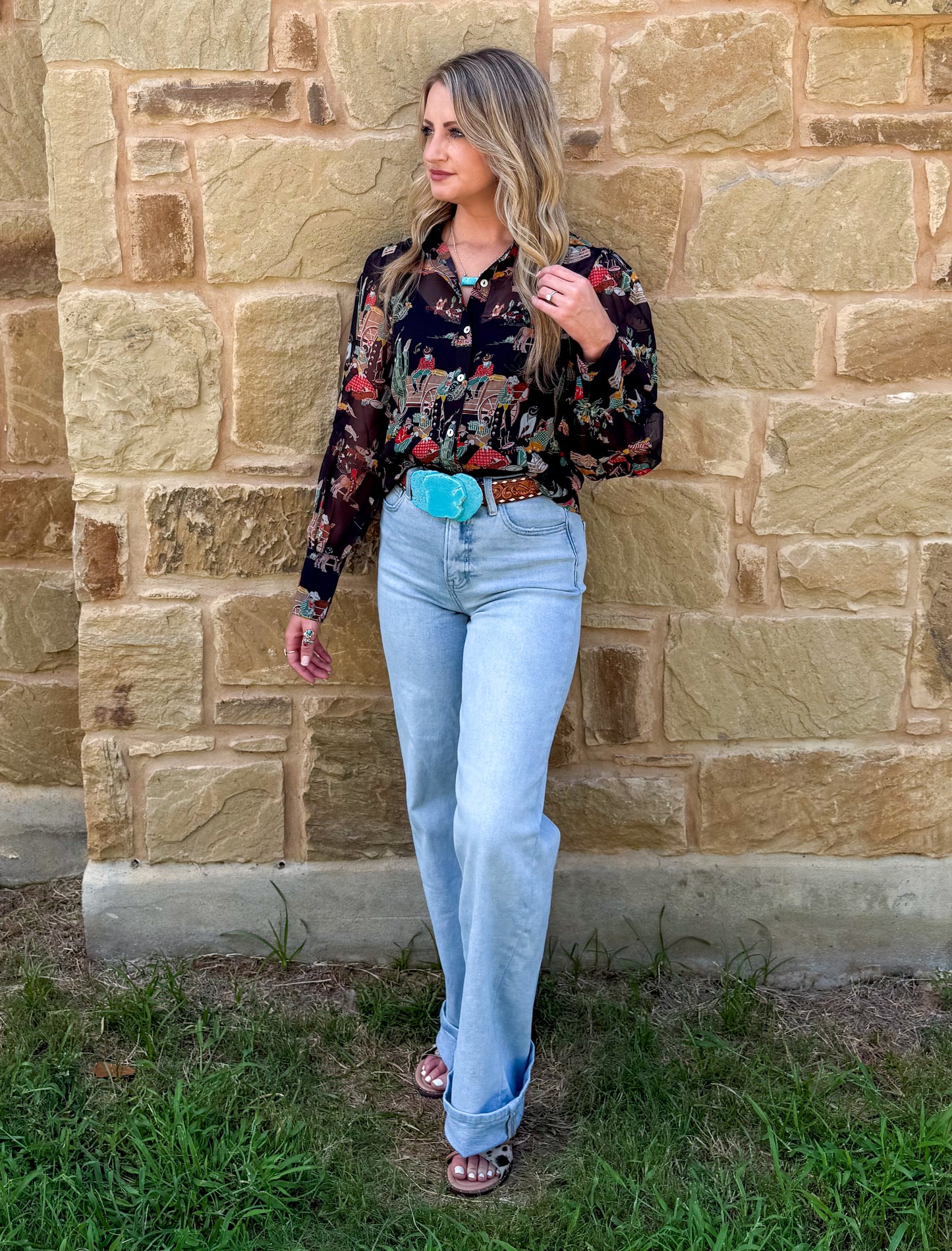 Wagon Wheel Sheer Blouse