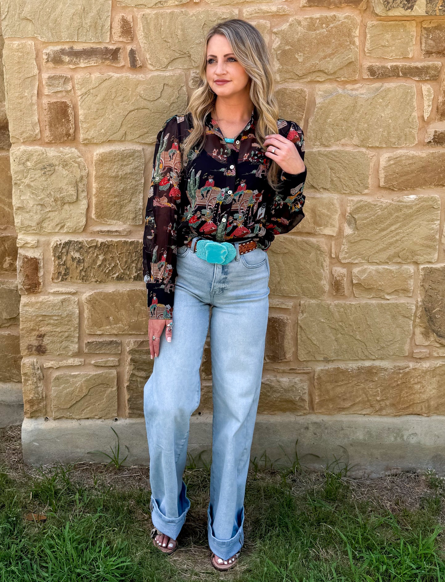 Wagon Wheel Sheer Blouse