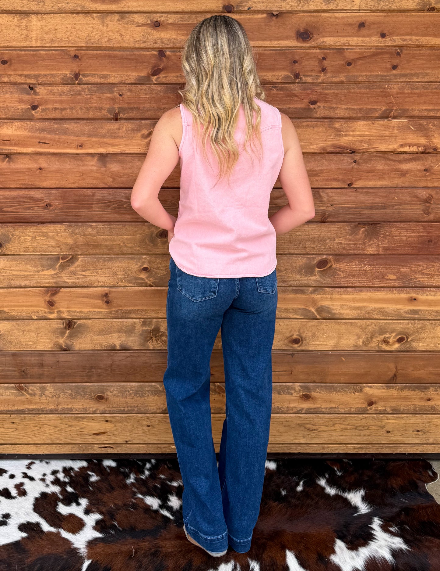 Denim Darlin’ Top *Pink