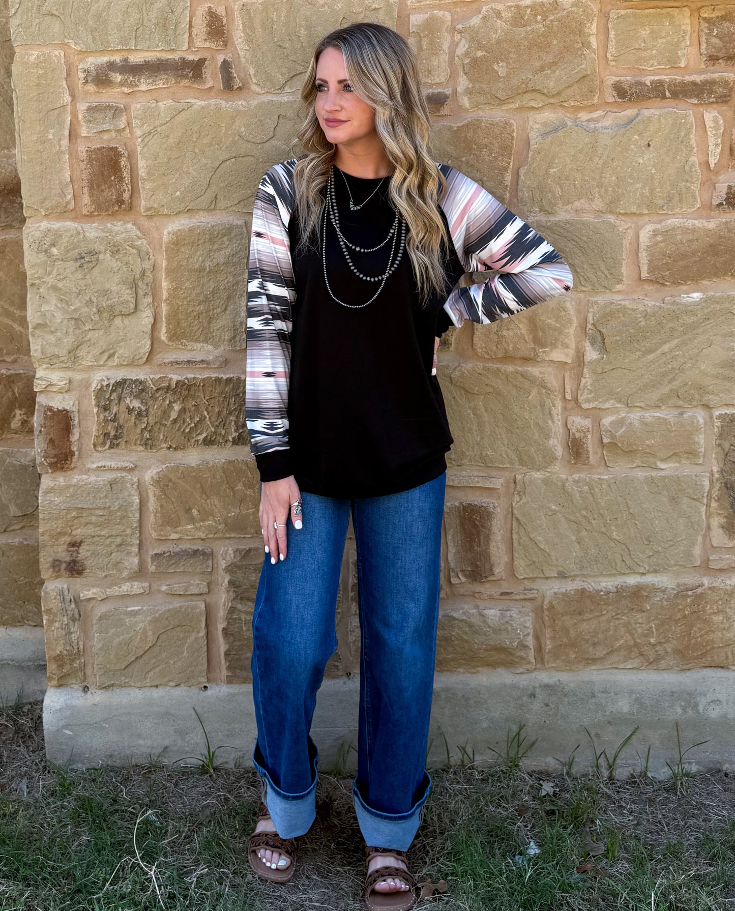 Pink Aztec Long Sleeve