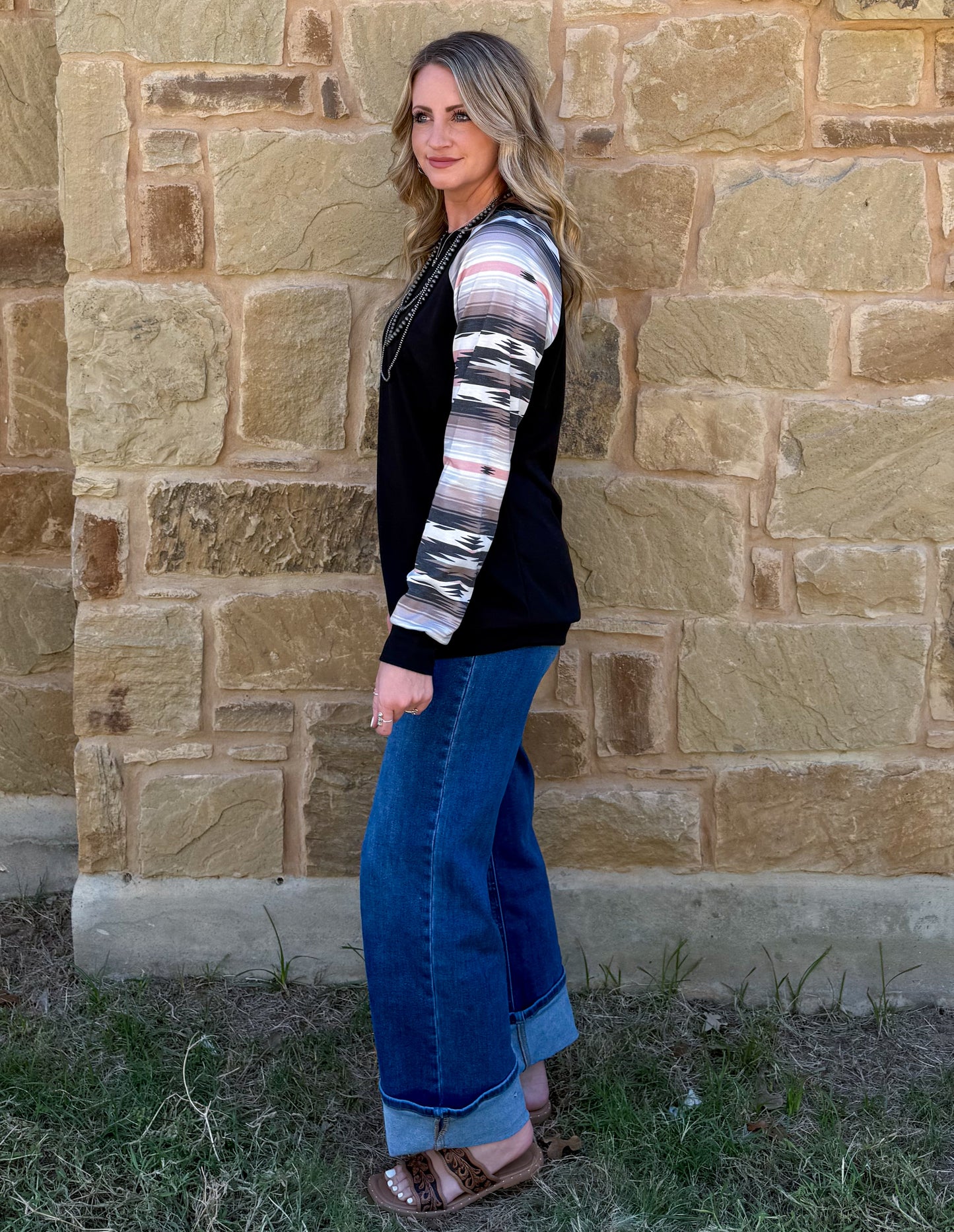 Pink Aztec Long Sleeve