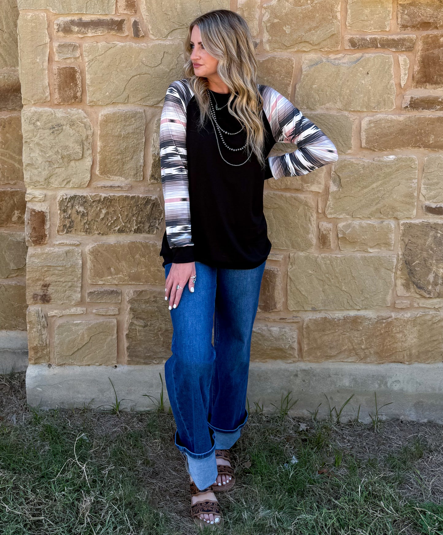Pink Aztec Long Sleeve