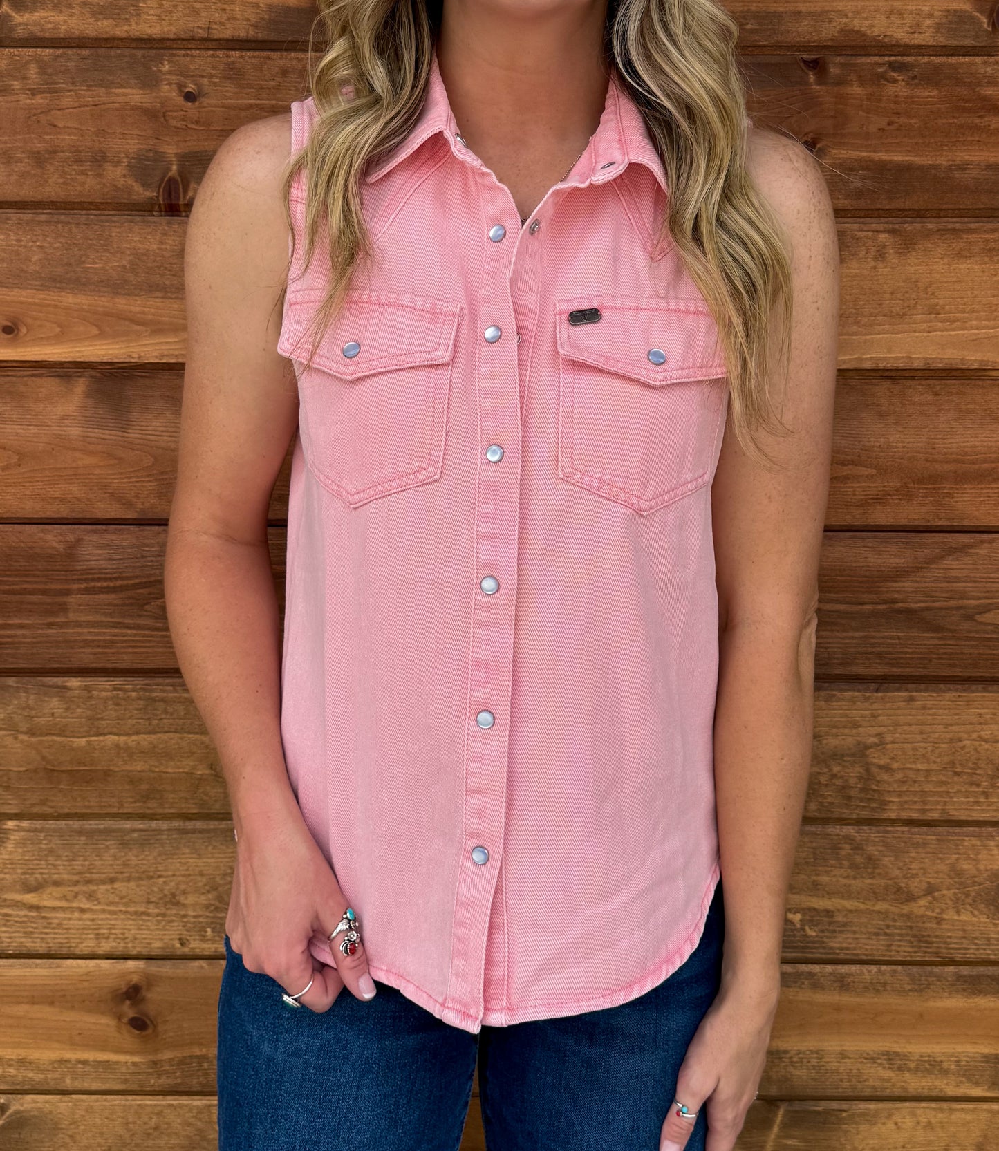 Denim Darlin’ Top *Pink