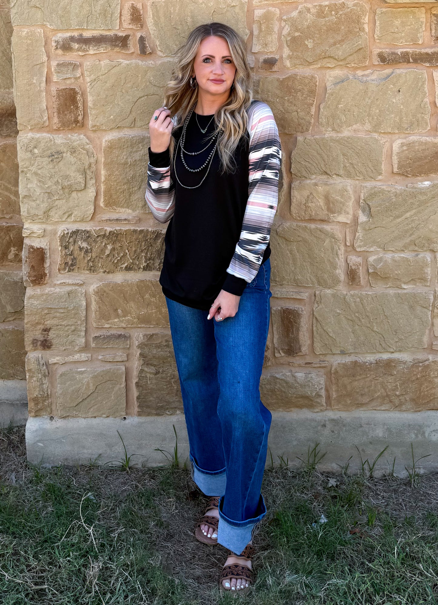 Pink Aztec Long Sleeve