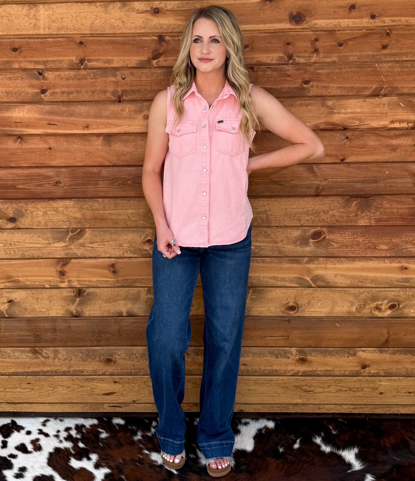 Denim Darlin’ Top *Pink