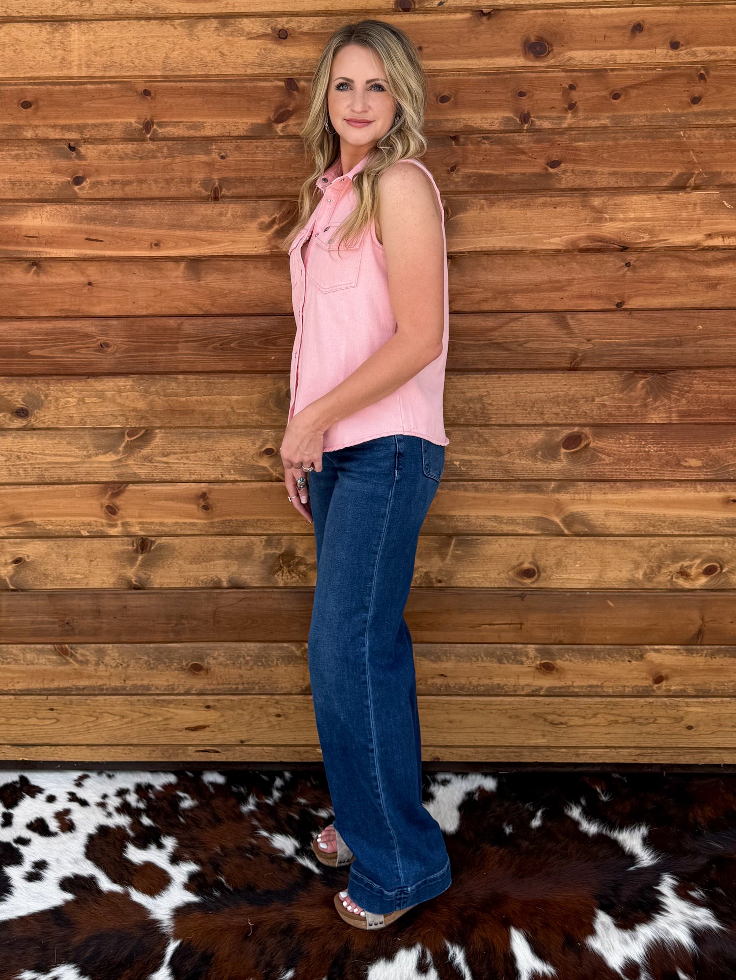 Denim Darlin’ Top *Pink