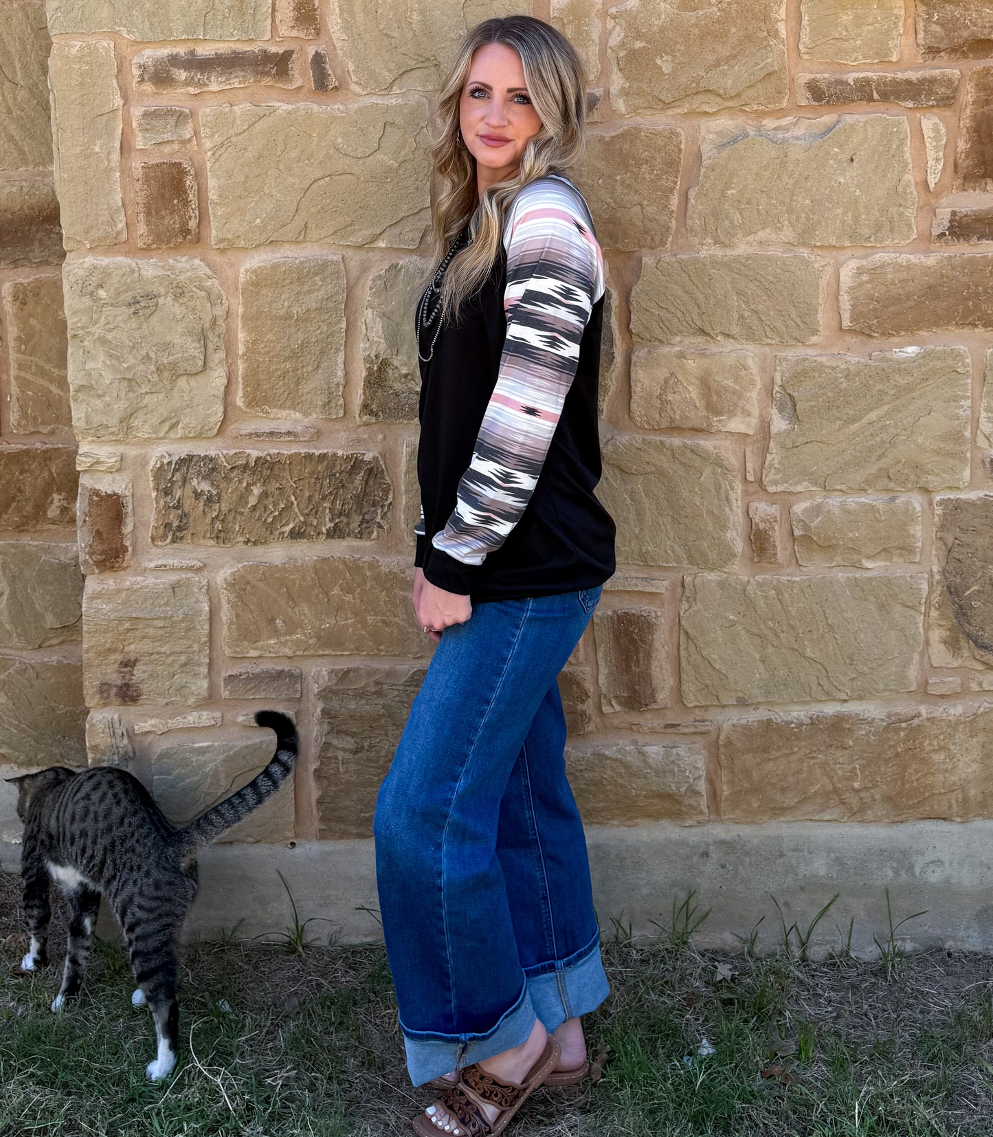 Pink Aztec Long Sleeve