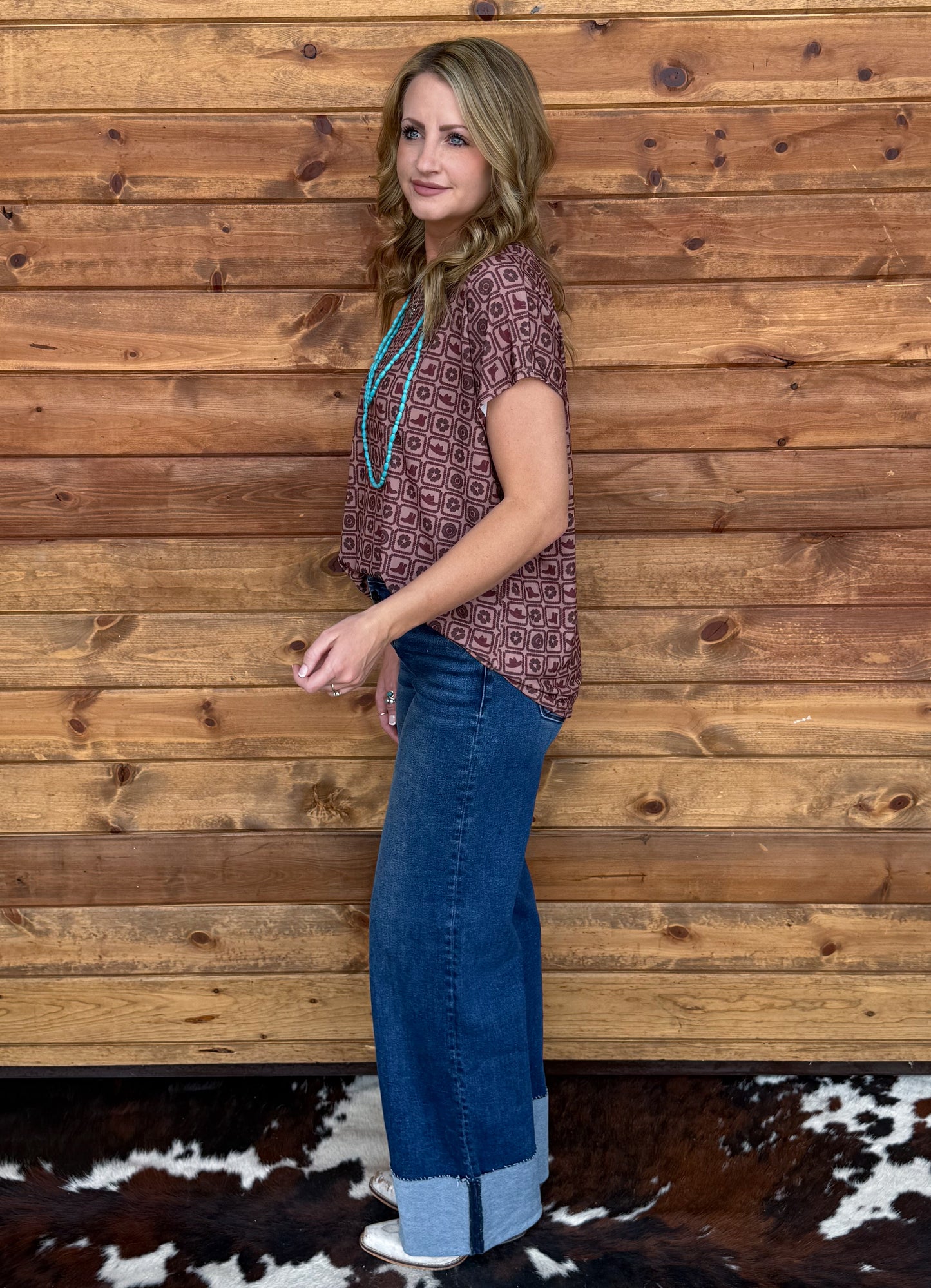 Western Checkered Top