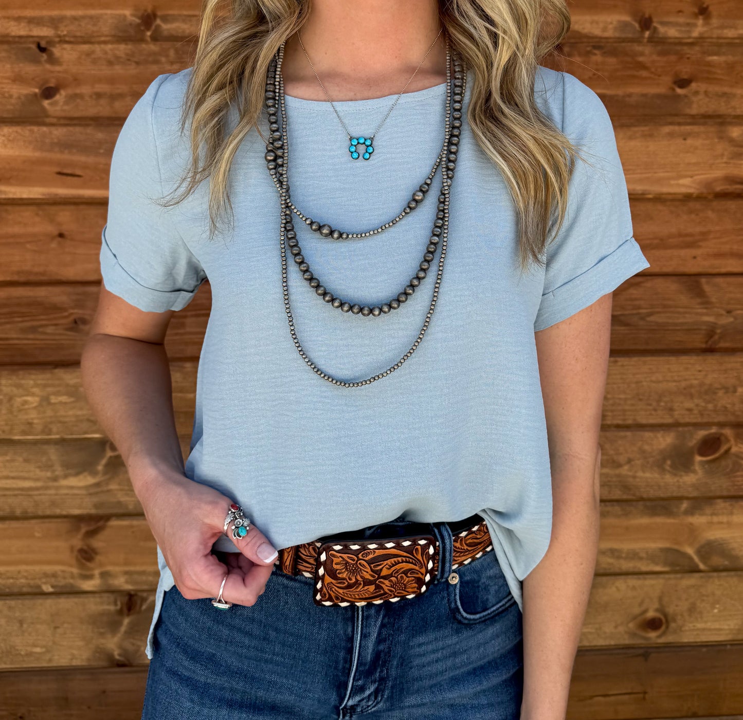 Spring Basic Top *Sky Blue