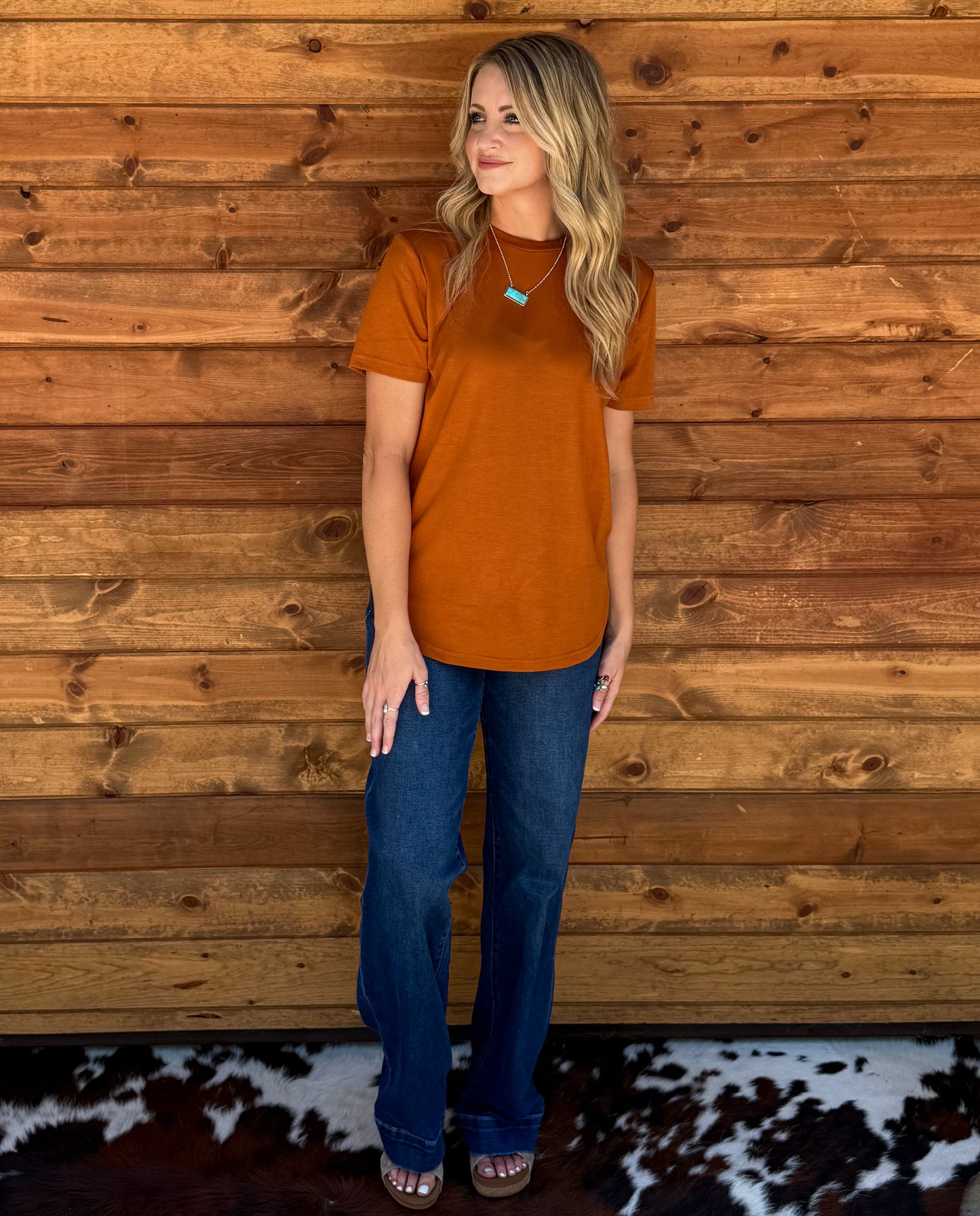 Cloud Basic Free Tee *Saddle