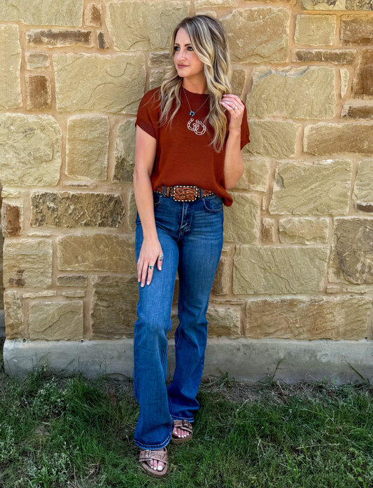 Double Horseshoe Top *Rust