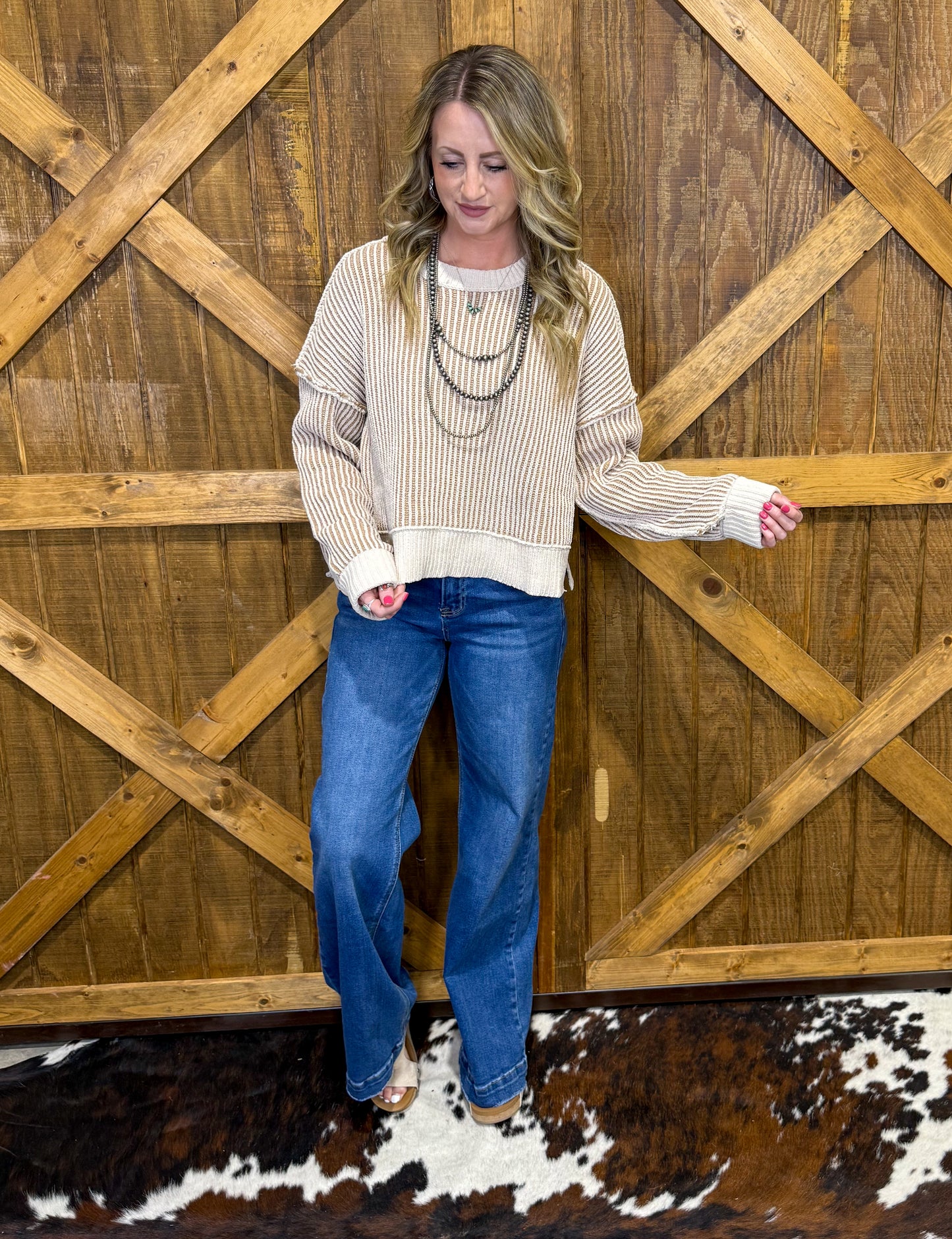 The Stephanie Sweater *Ecru