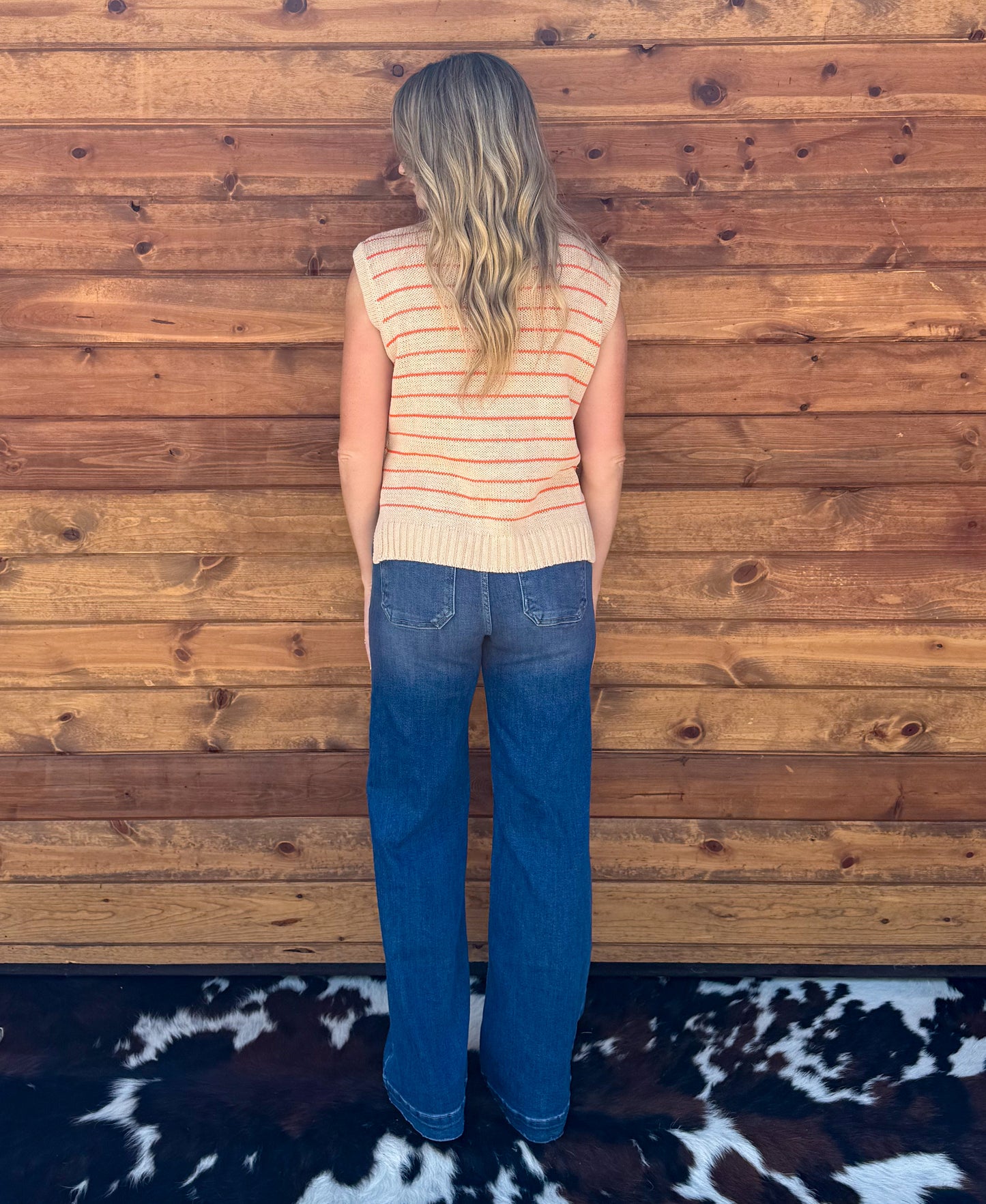 Coral Striped Tank
