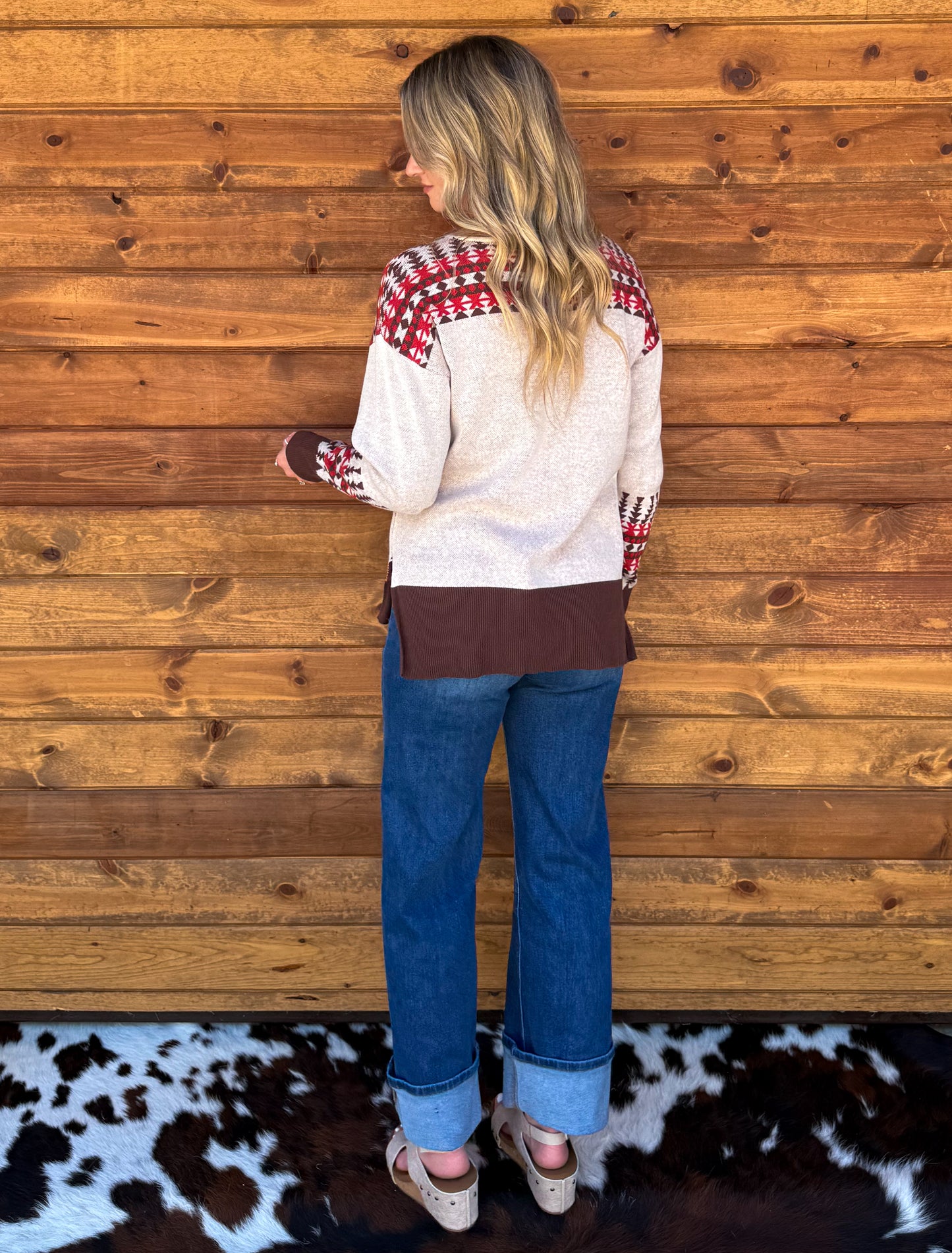 Vintage Cowgirl Sweater *Red