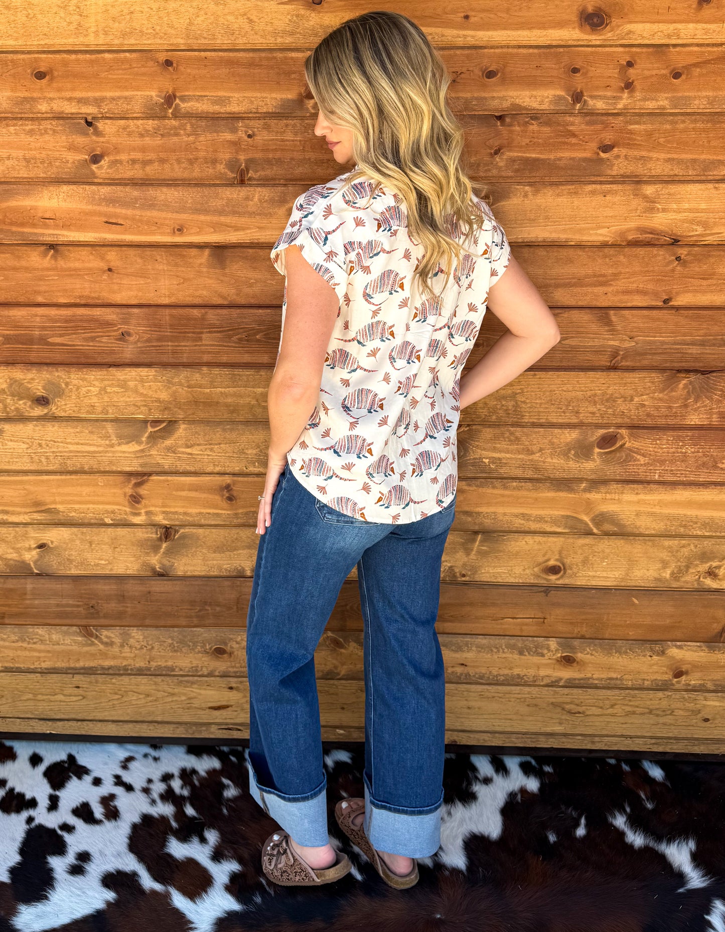 Armadillo Button-Up Top