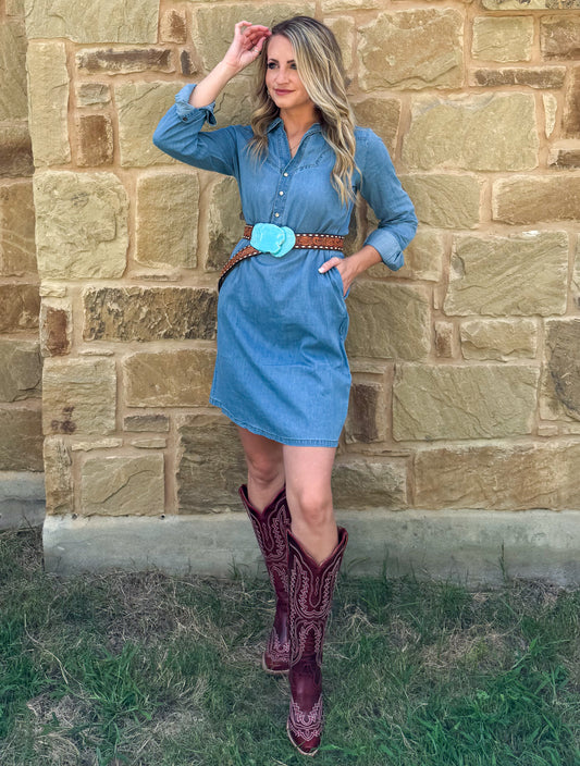 Mary Ann Denim Dress