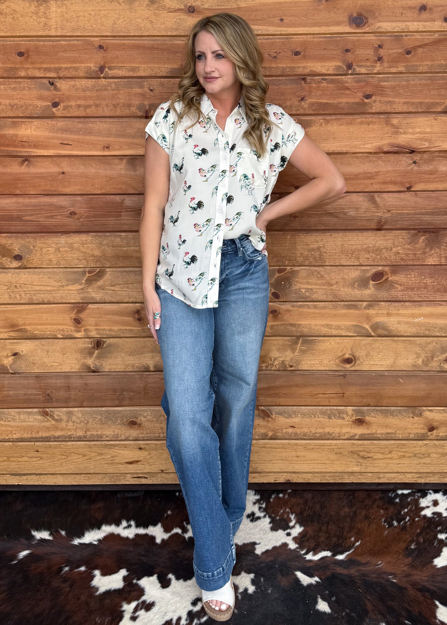 The Rooster Button-Up Top