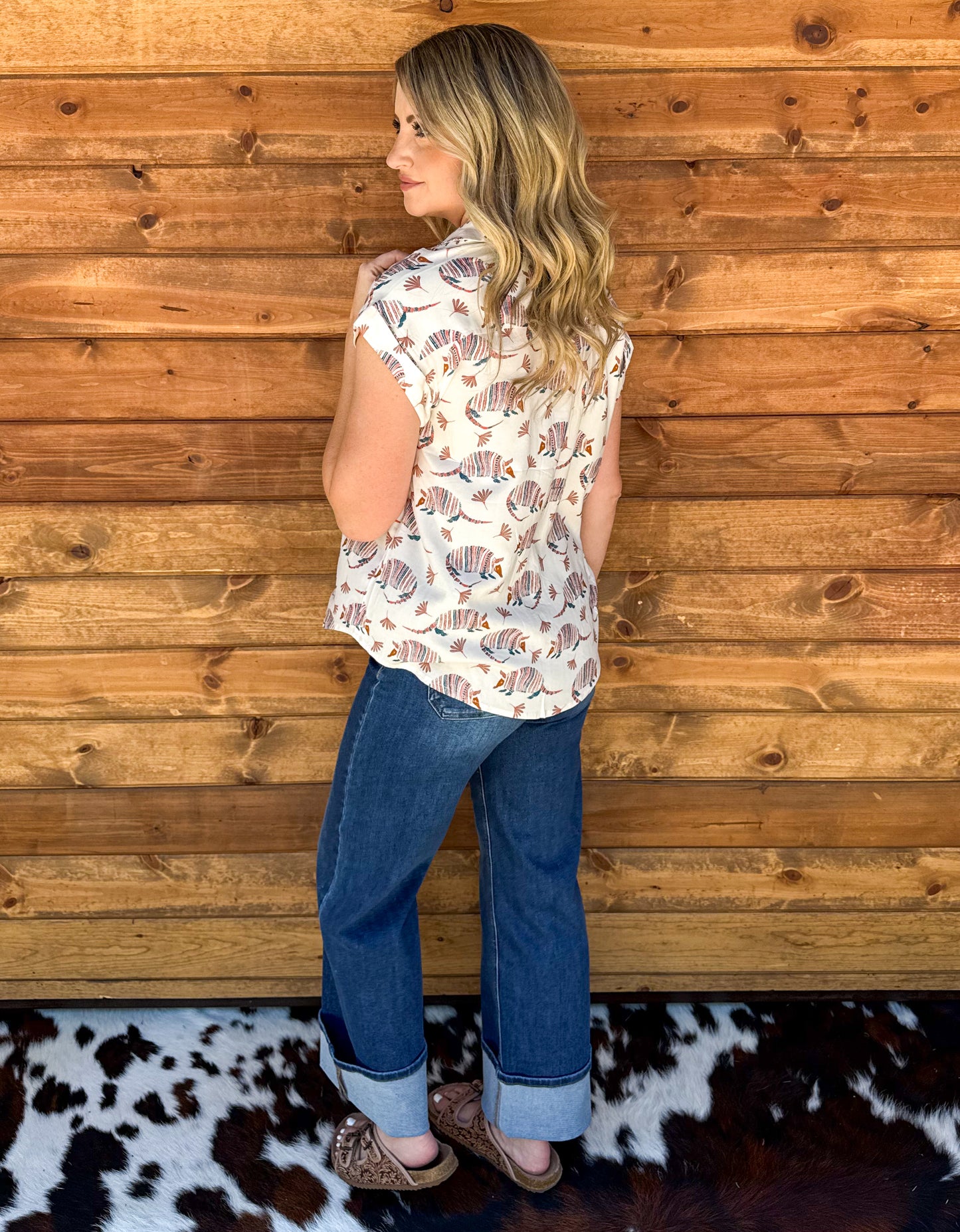 Armadillo Button-Up Top