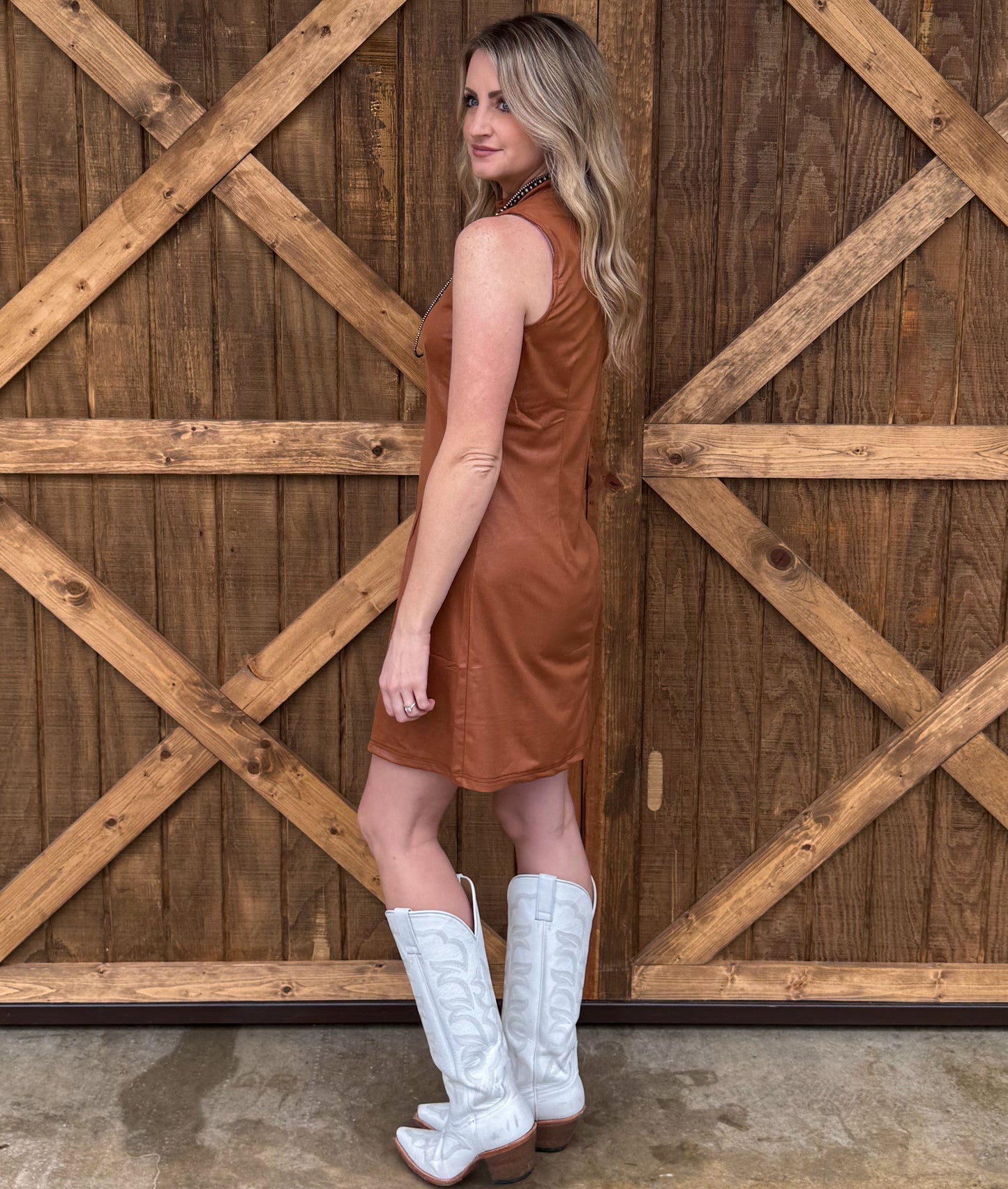 Leather Lust Dress *Saddle