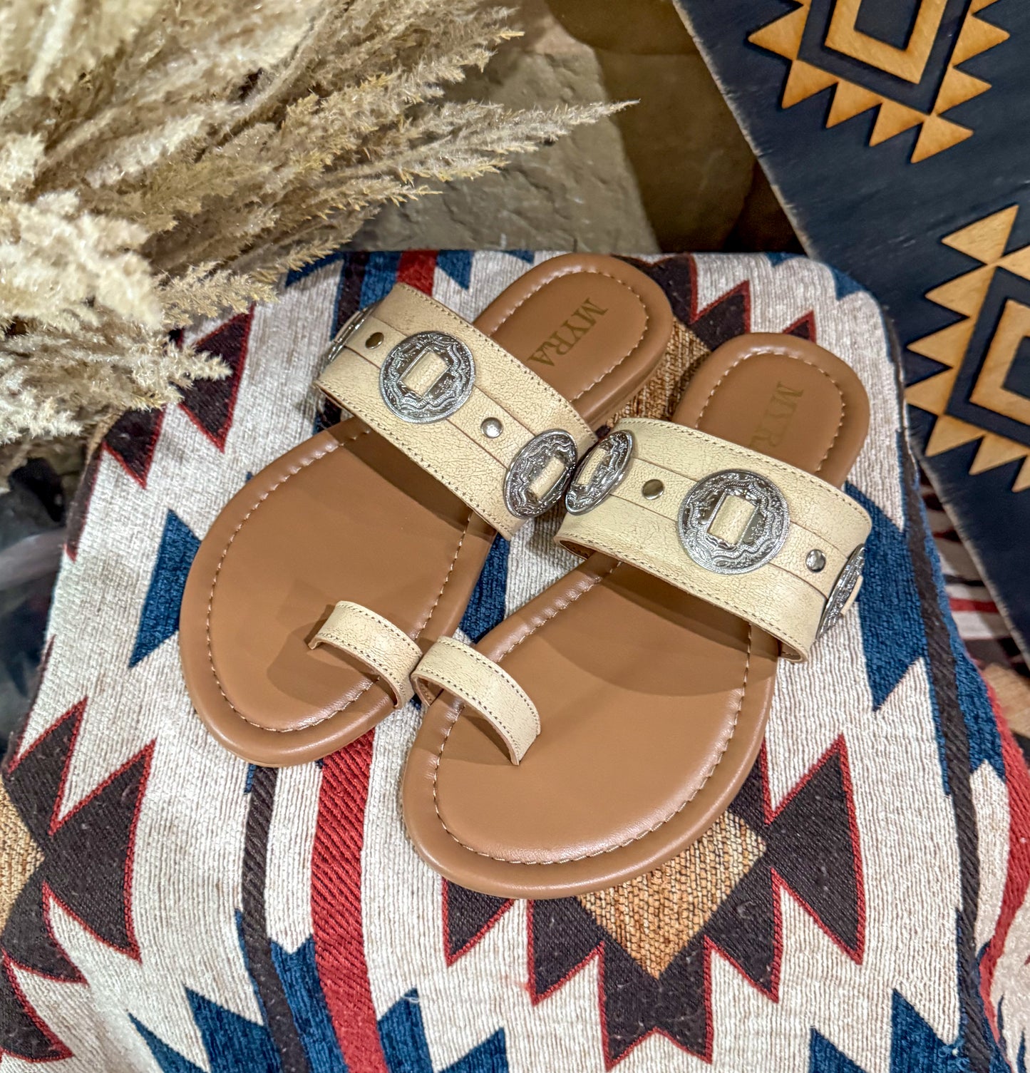 Sagebrush Concho Sandals *Cream
