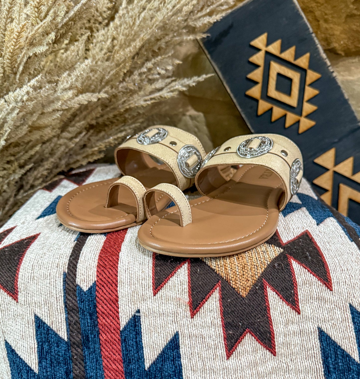 Sagebrush Concho Sandals *Cream