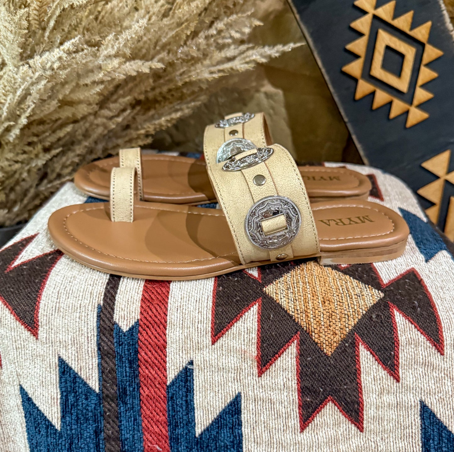 Sagebrush Concho Sandals *Cream