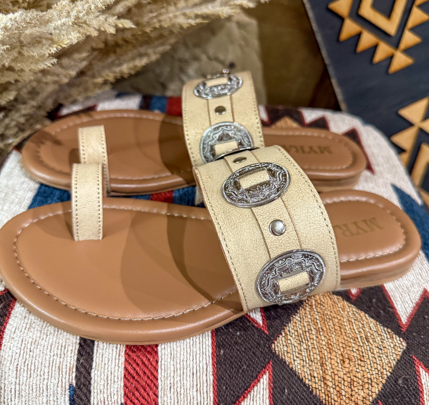 Sagebrush Concho Sandals *Cream