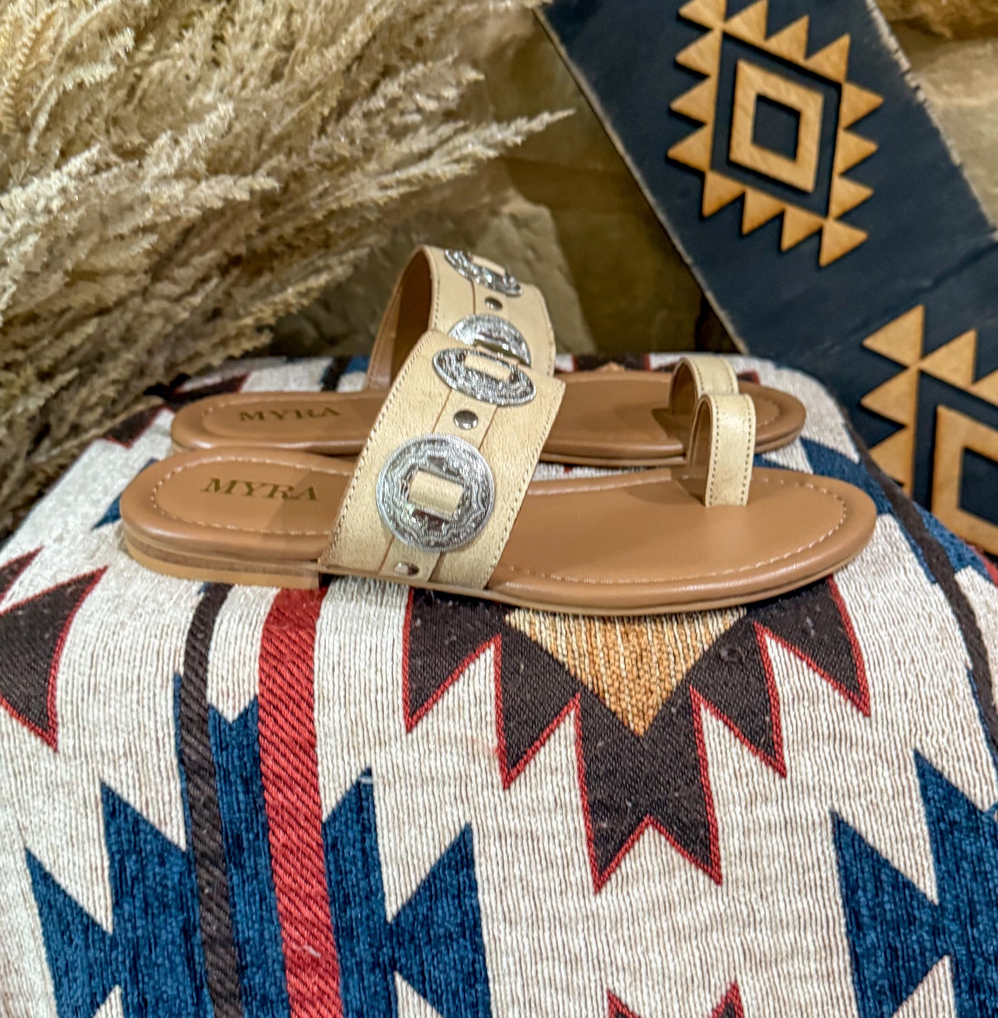 Sagebrush Concho Sandals *Cream