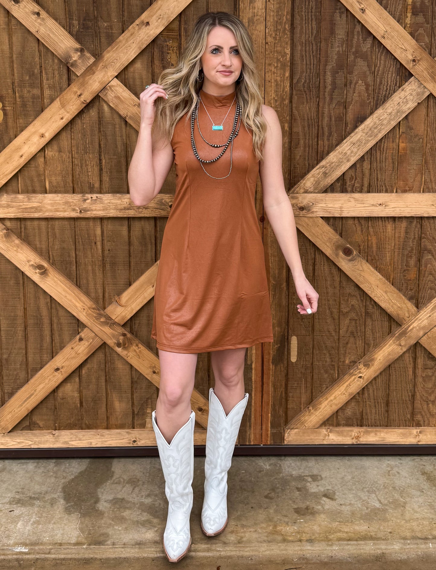 Leather Lust Dress *Saddle