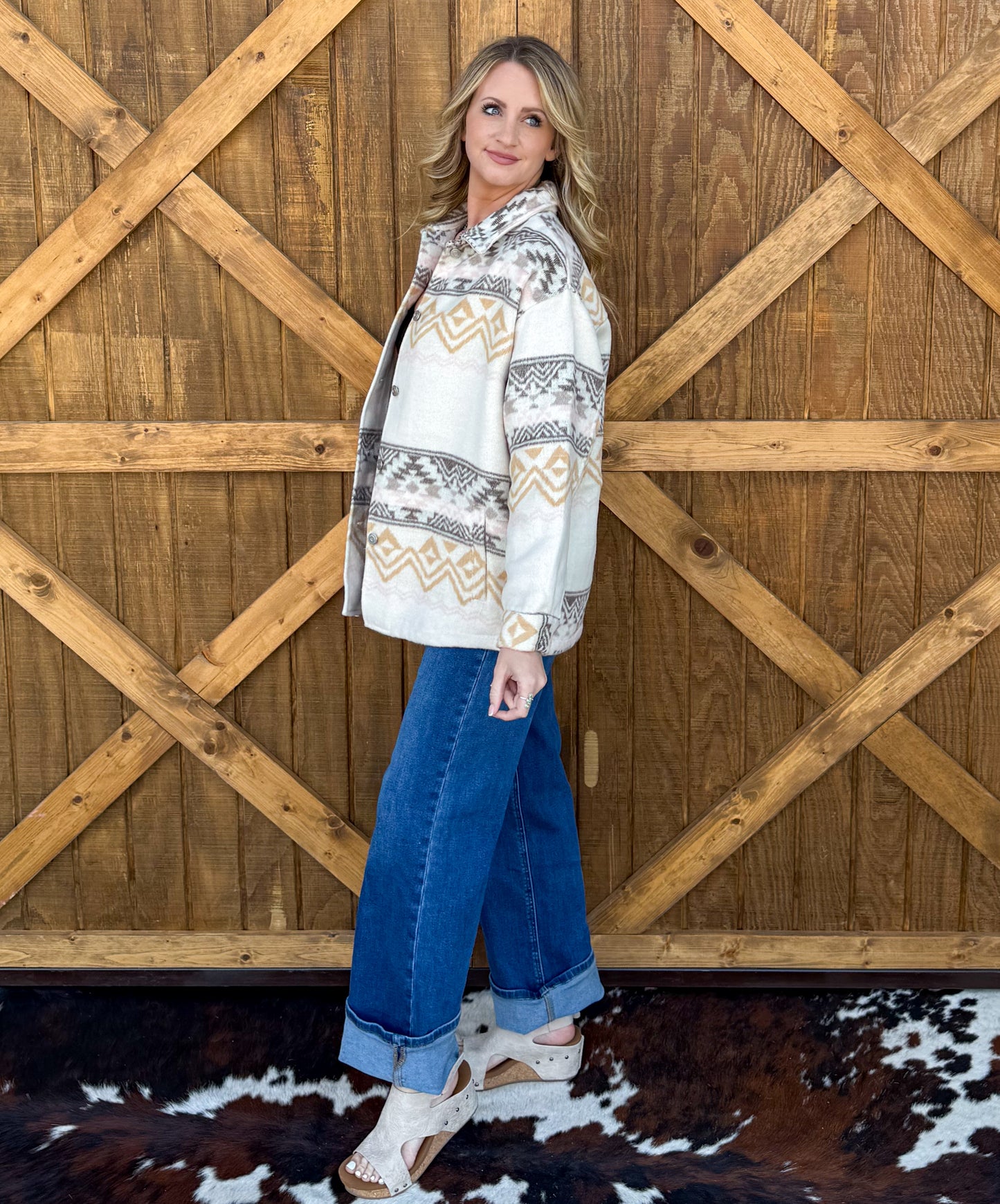 Outdoorsy Aztec Shacket
