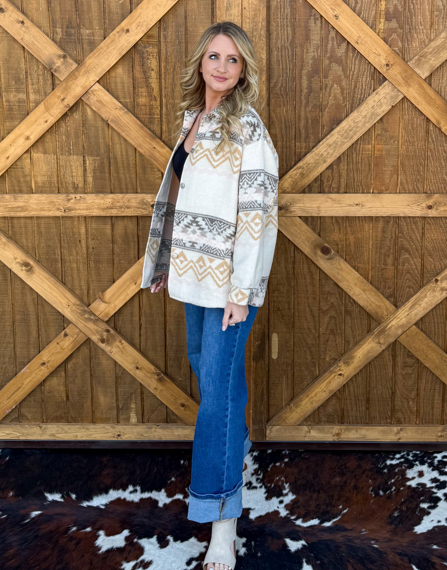 Outdoorsy Aztec Shacket