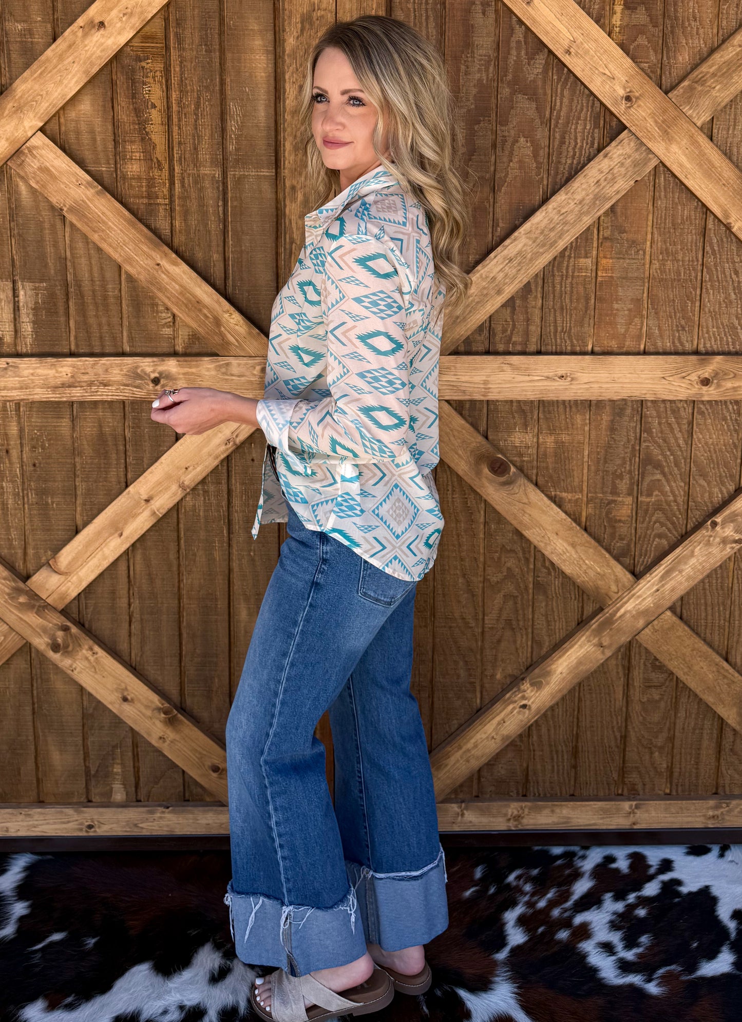 Coastal Cowgirl Button-Up Top