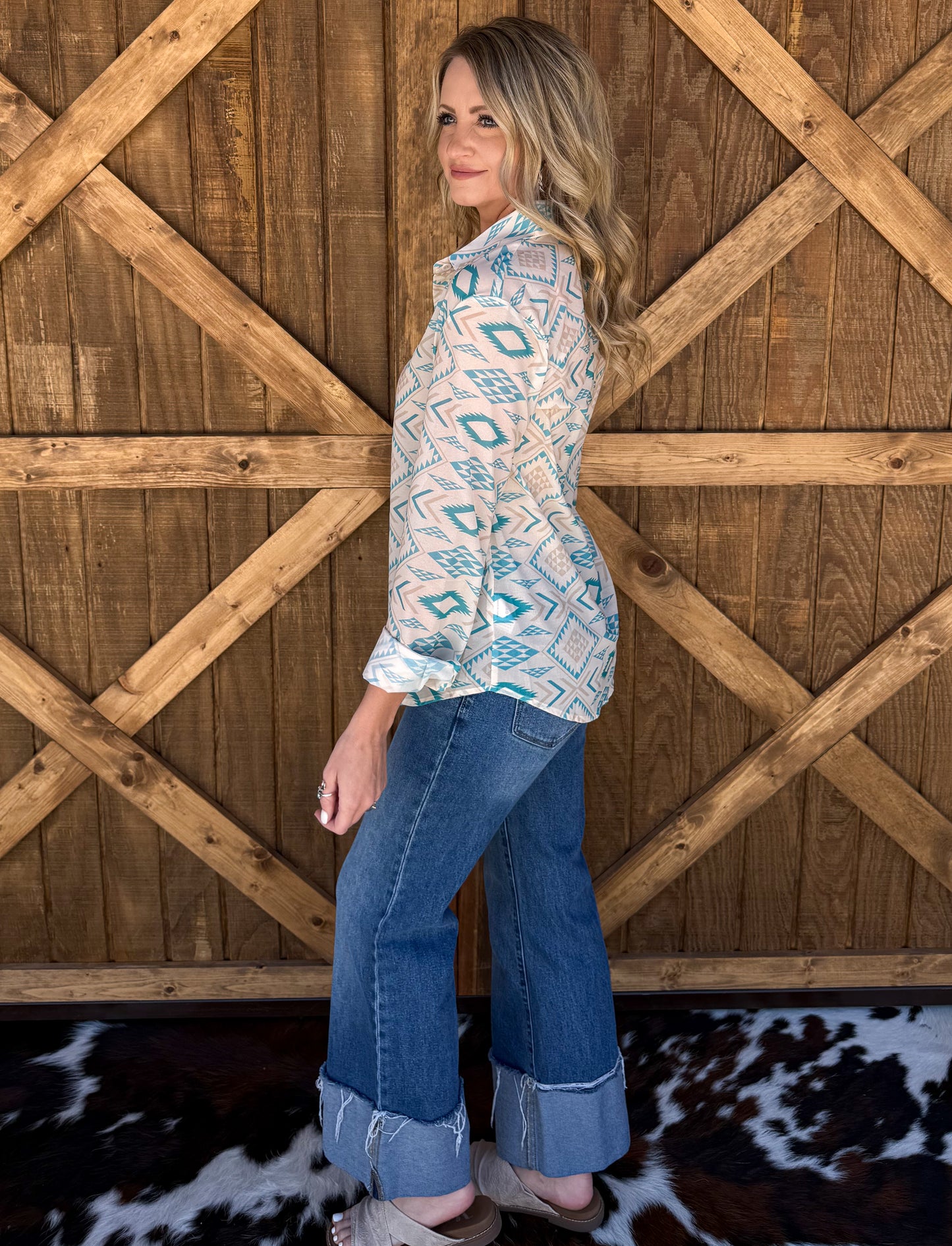 Coastal Cowgirl Button-Up Top