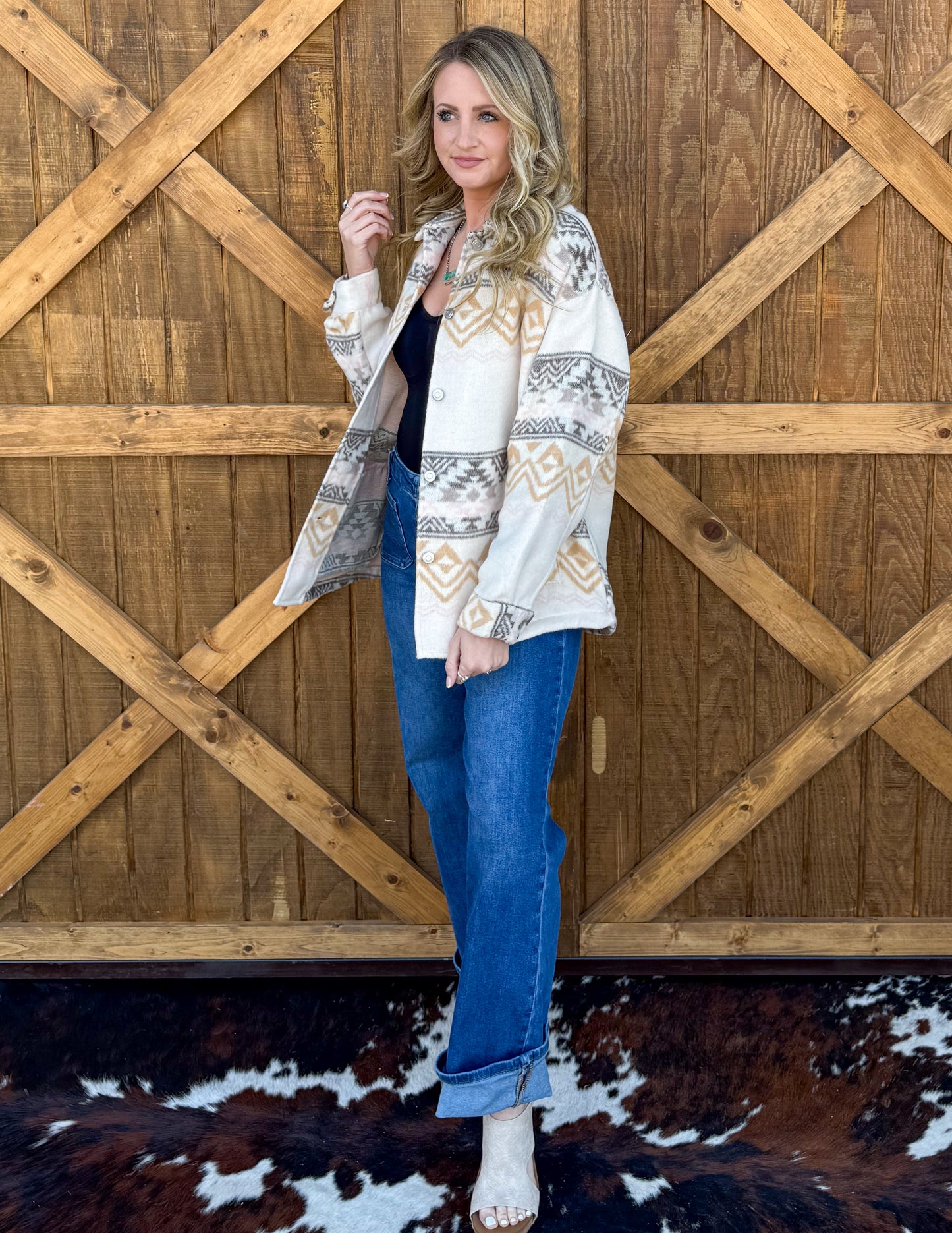 Outdoorsy Aztec Shacket