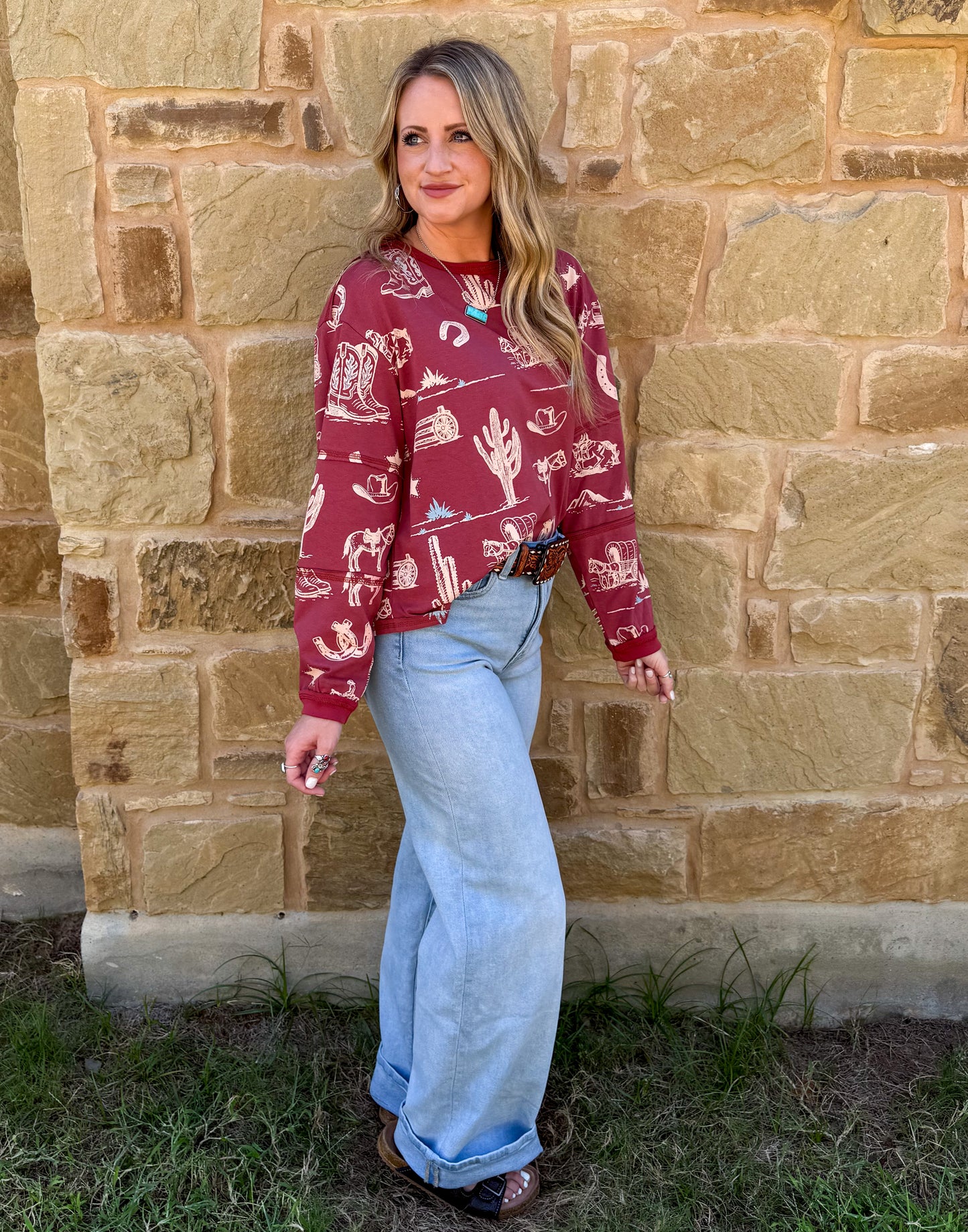 Out West Collage Top