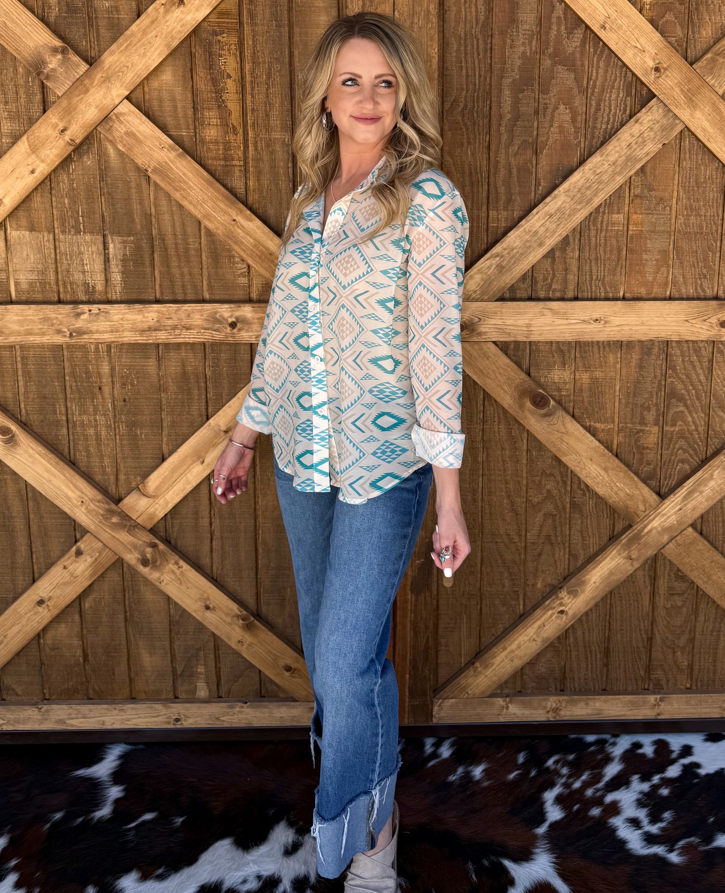 Coastal Cowgirl Button-Up Top